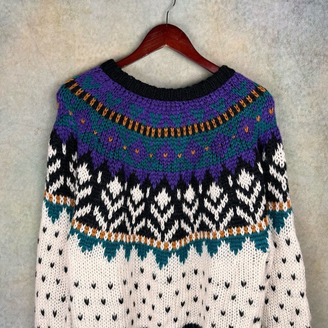 American Apparel VTG 90s Hand Knit Sweater M Size US M / EU 48-50 / 2 - 2 Thumbnail