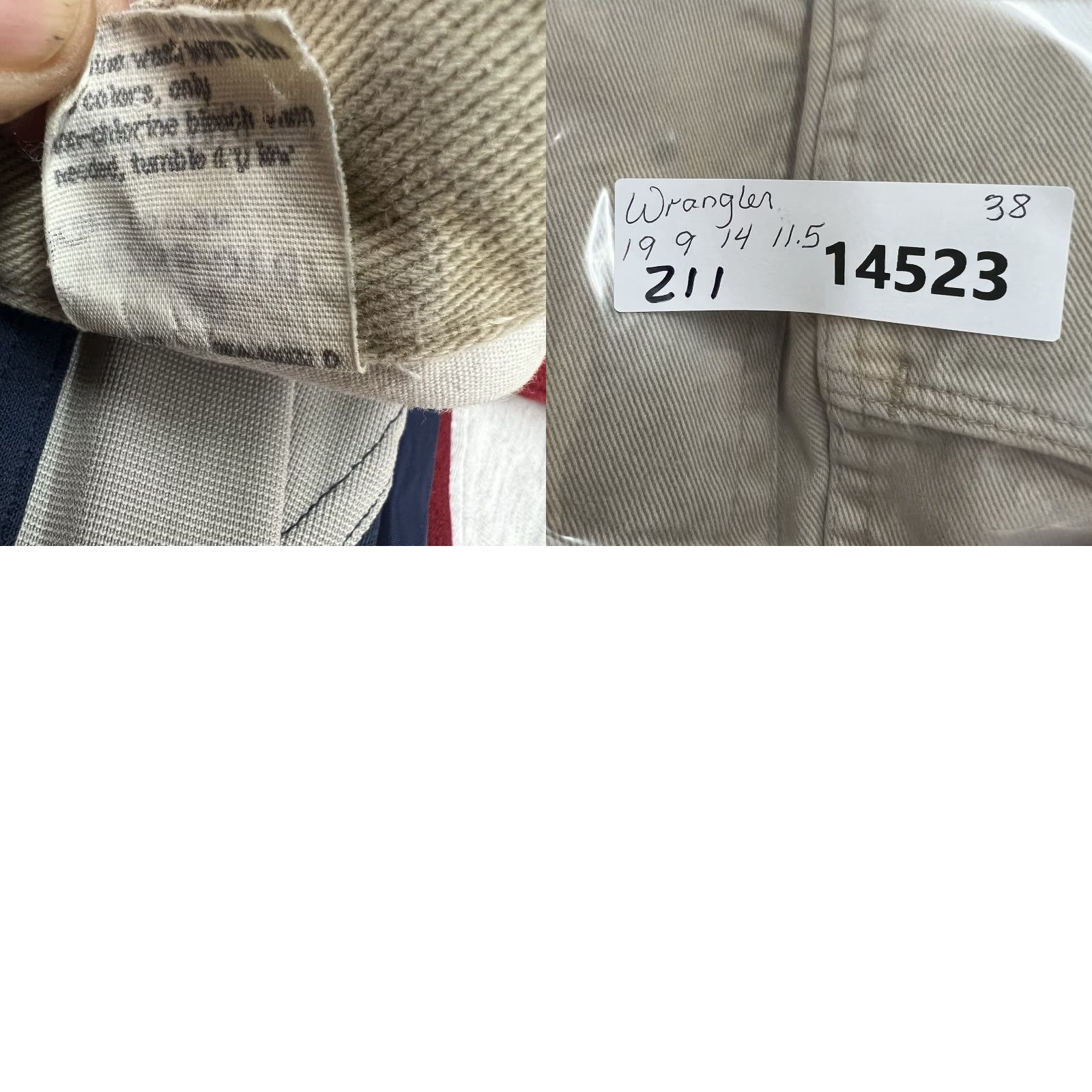 Wrangler VINTAGE Wrangler Shorts Mens 38 Beige Denim 90s Biker 5-Pocket High Rise 9in Inseam Mens Size US 38 / EU 54 - 8 Thumbnail