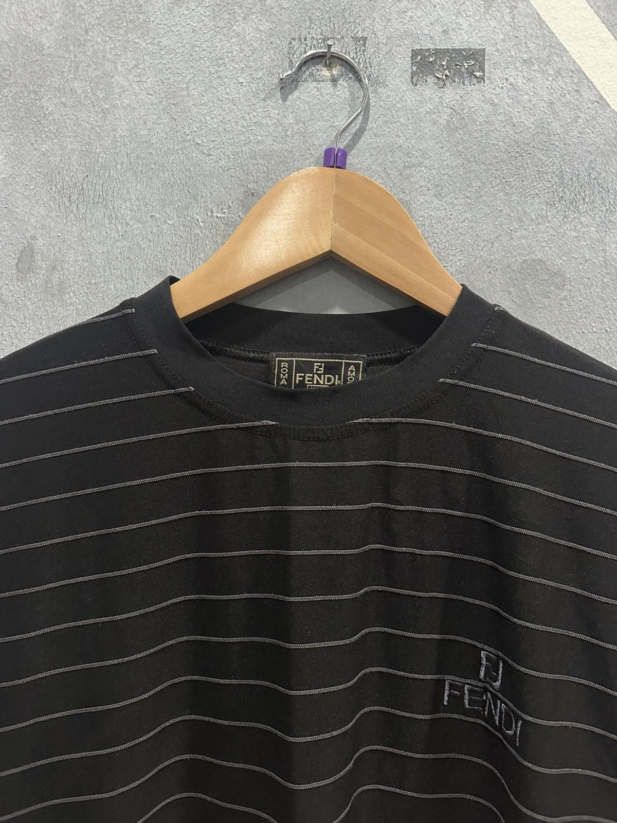 Fendi Fendi Jeans Stripe Longsleeve Tshirt Size M / US 6-8 / IT 42-44 - 2 Thumbnail