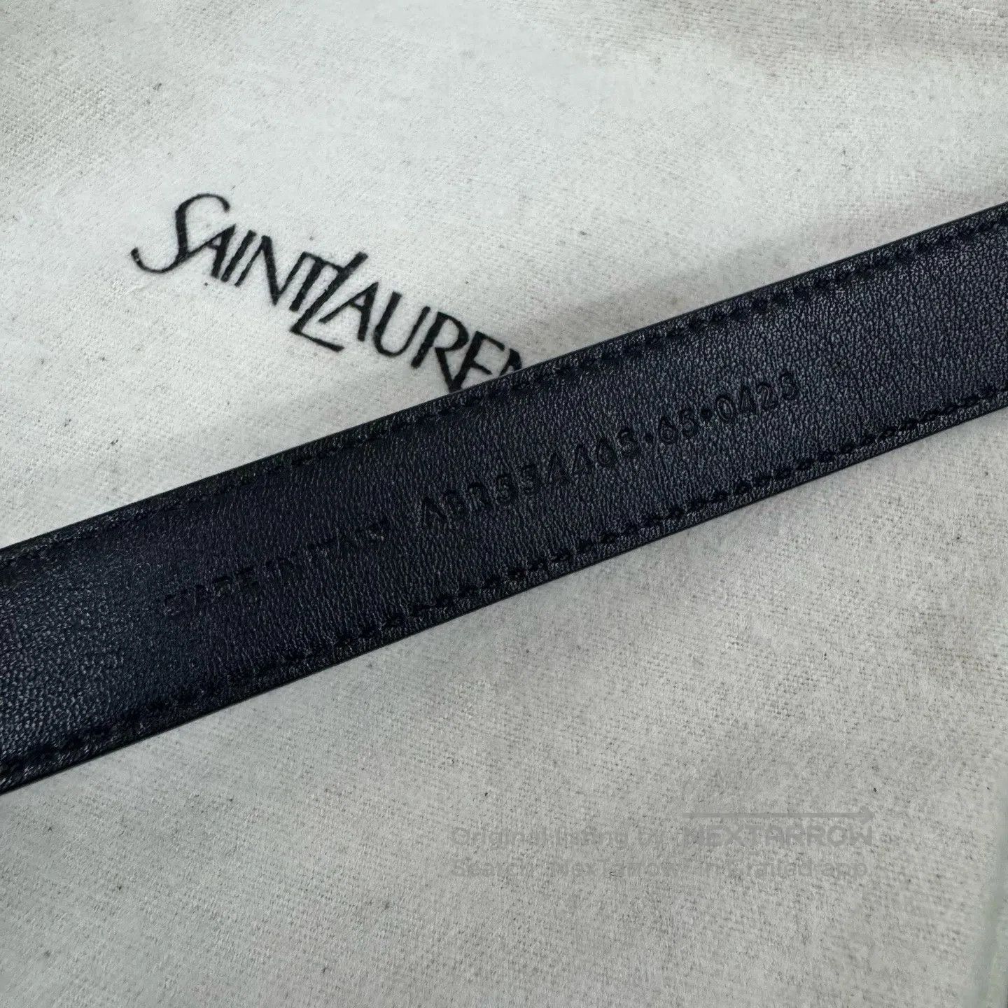 Saint Laurent Paris Saint Laurent Paris Gold buckle; fine leather strap| Size ONE SIZE - 8 Thumbnail