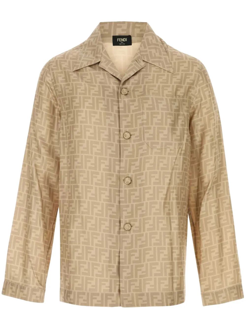 Fendi o1B3y1r0526 Shirt in Beige Size US S / EU 44-46 / 1 - 1 Thumbnail