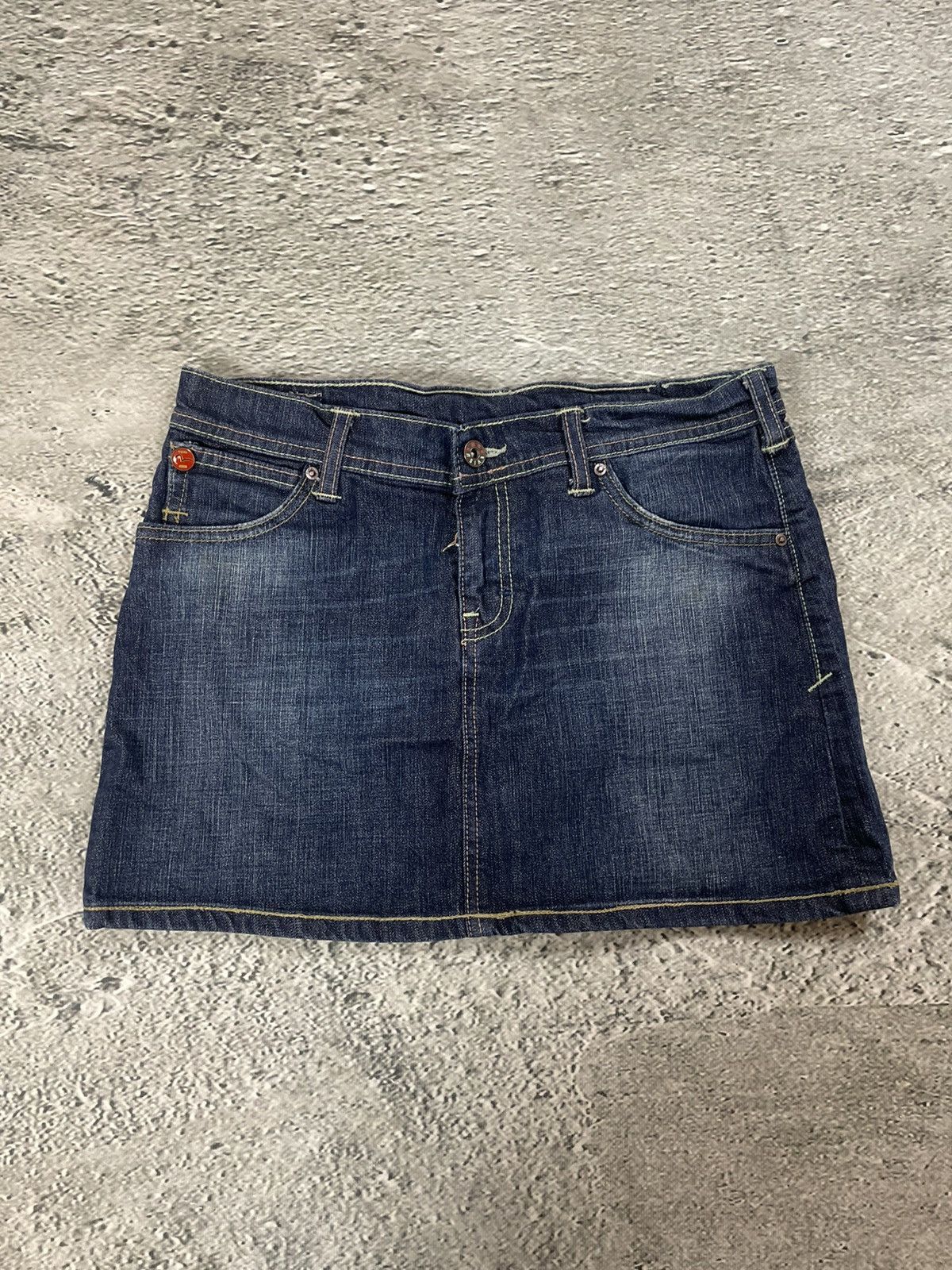 Evisu Evisu x Puma vintage navy skirt black seagulls Y2K Size 29" - 3 Thumbnail