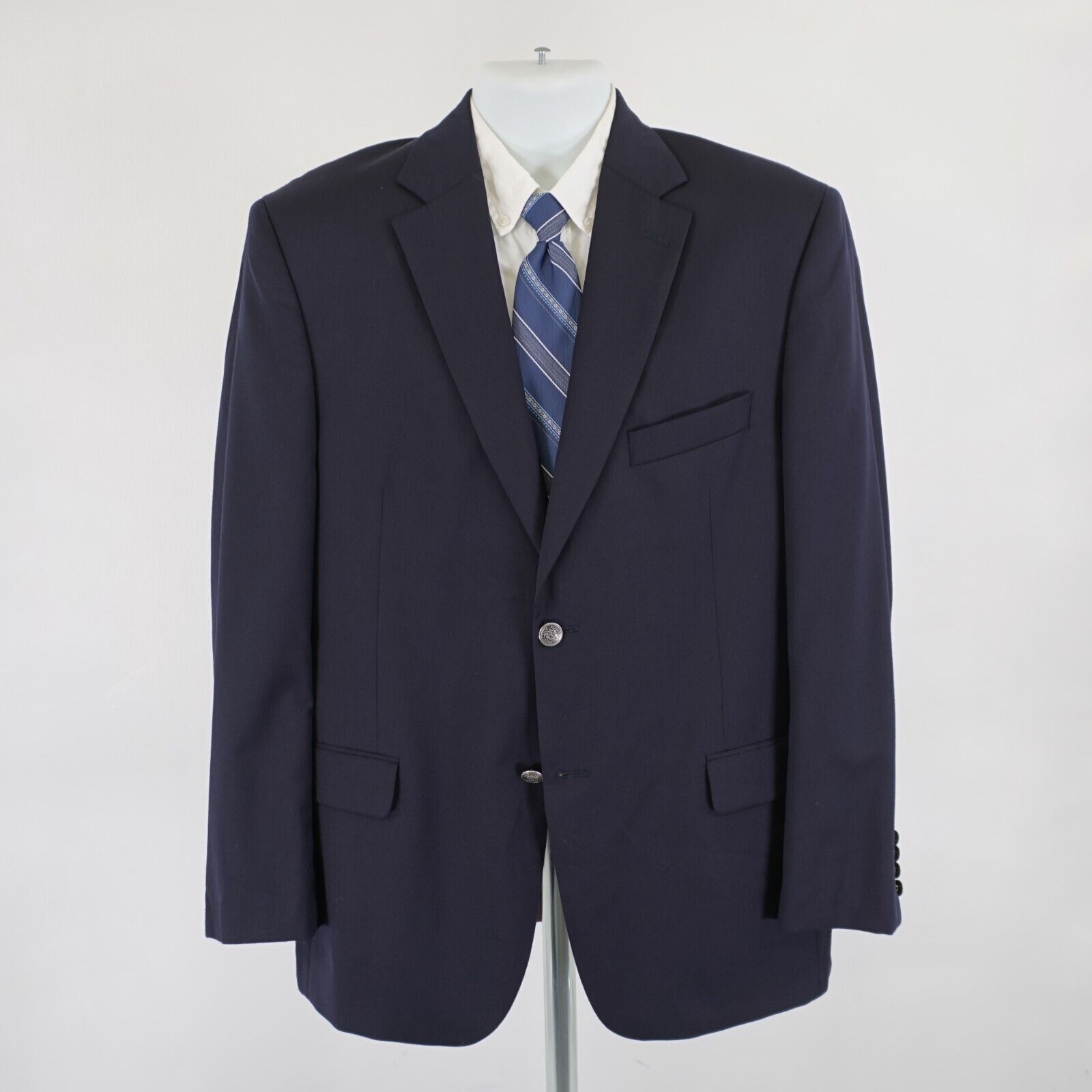 Jack Victor Jack Victor Wynnwood - Spj Wool Navy Blue 2 Silver Button B Size 40R - 5 Thumbnail