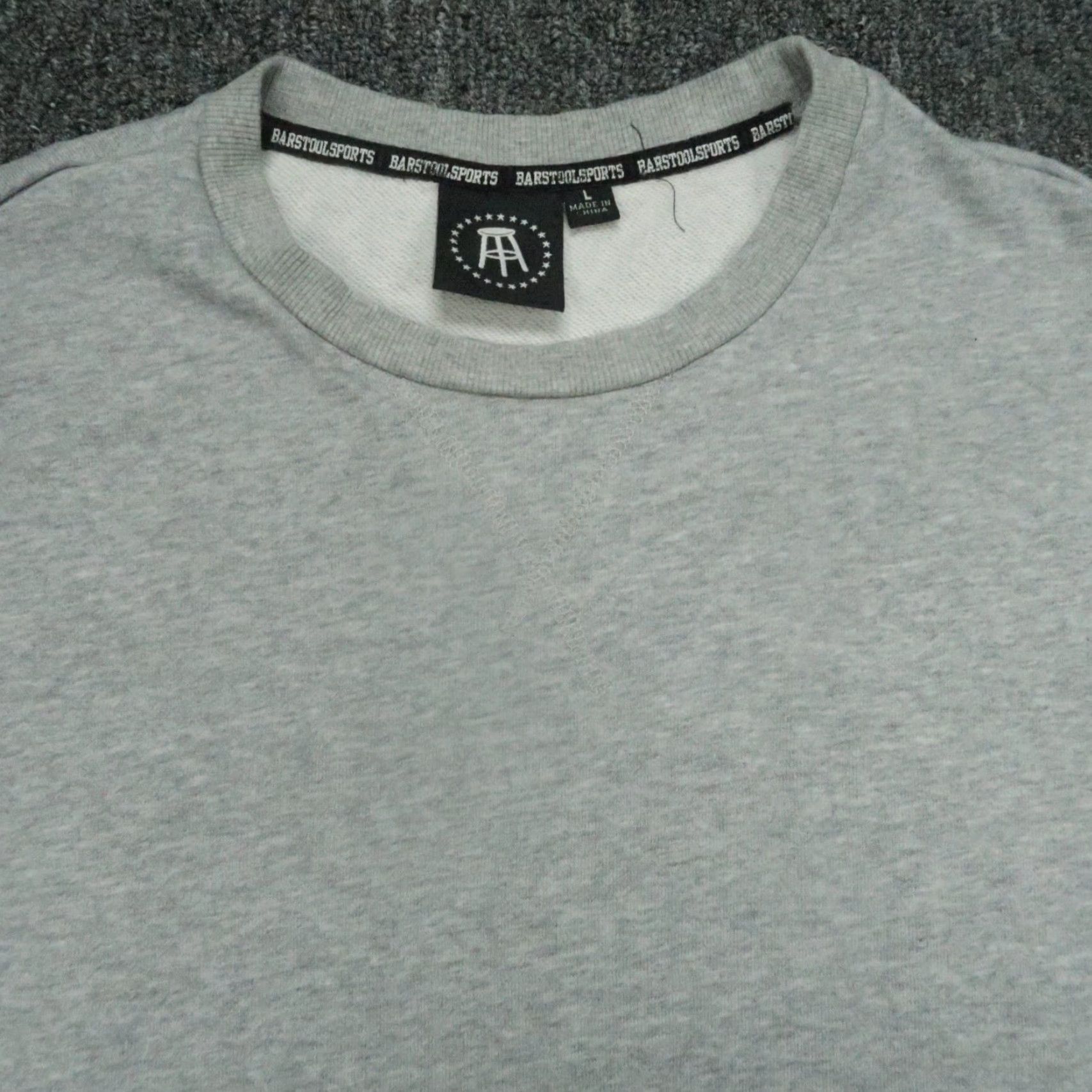 Vintage Barstool Sports Sweatshirt Mens Large Gray Pullover Crew Long Sleeve Shirt Size US L / EU 52-54 / 3 - 2 Thumbnail