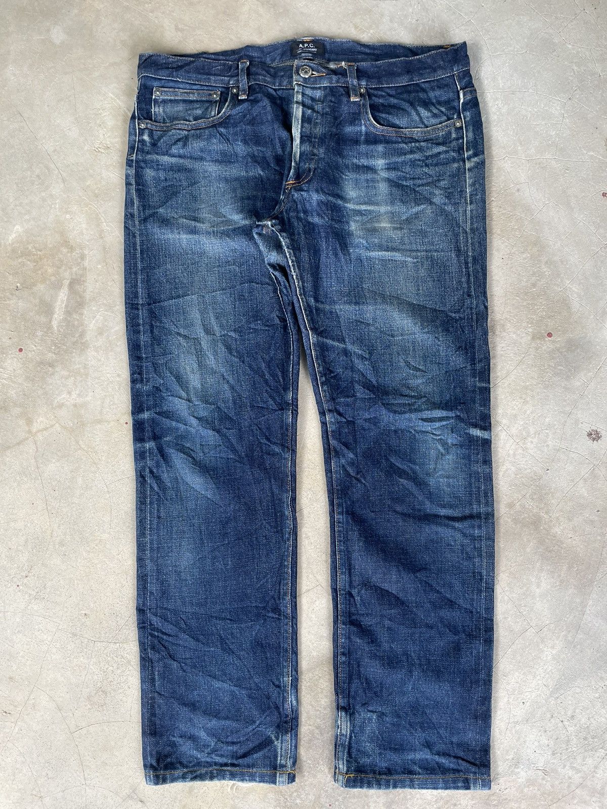 A.P.C. A.P.C. Selvedge Japan Raw Denim Indigo Distressed Jeans APC Size US 36 / EU 52 - 3 Thumbnail