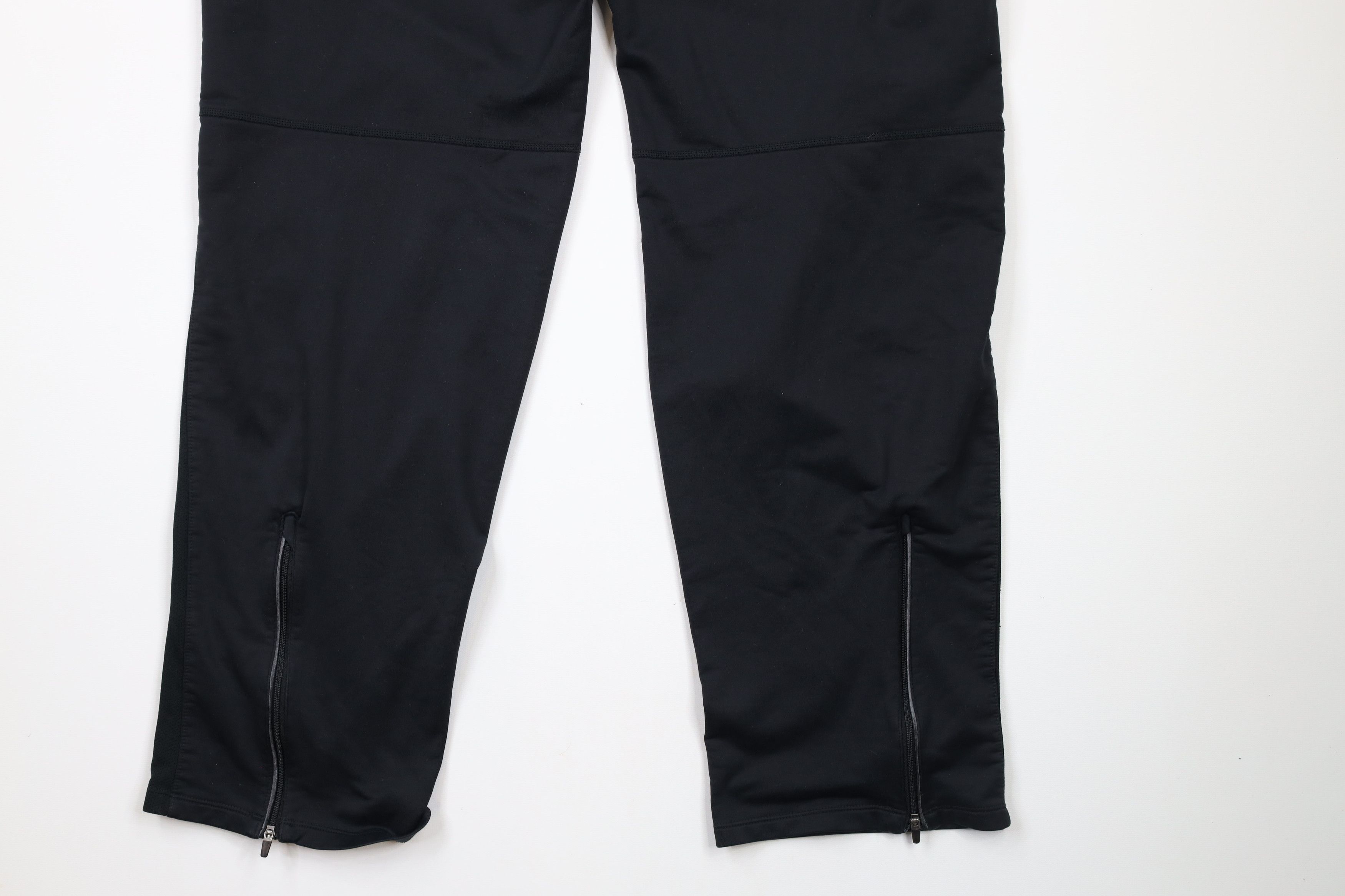 Nike × Vintage Vintage Nike Mini Swoosh Wide Leg Fleece Sweatpants Black Size US 36 / EU 52 - 12 Thumbnail