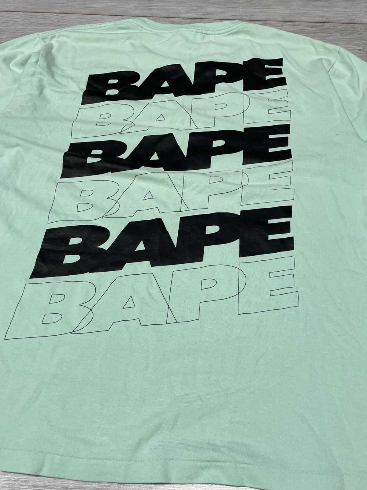 Bape Bape monogram spell out big logi head t-shirt Size US L / EU 52-54 / 3 - 11 Thumbnail