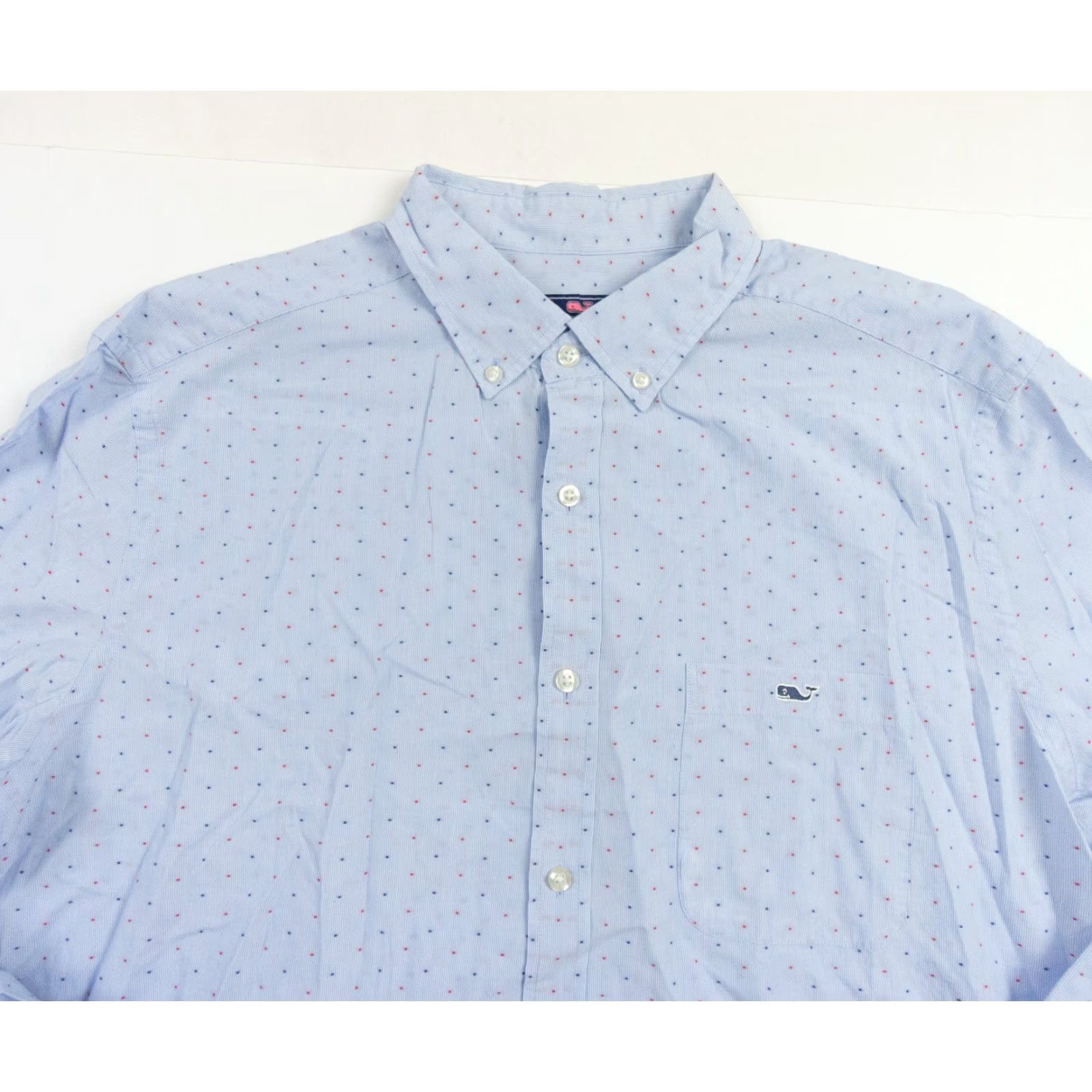 Vineyard Vines Vineyard Vines Men's Classic Fit Tucker Shirt XL Blue Polka Dot Button-Up Preppy Size US XL / EU 56 / 4 - 2 Thumbnail