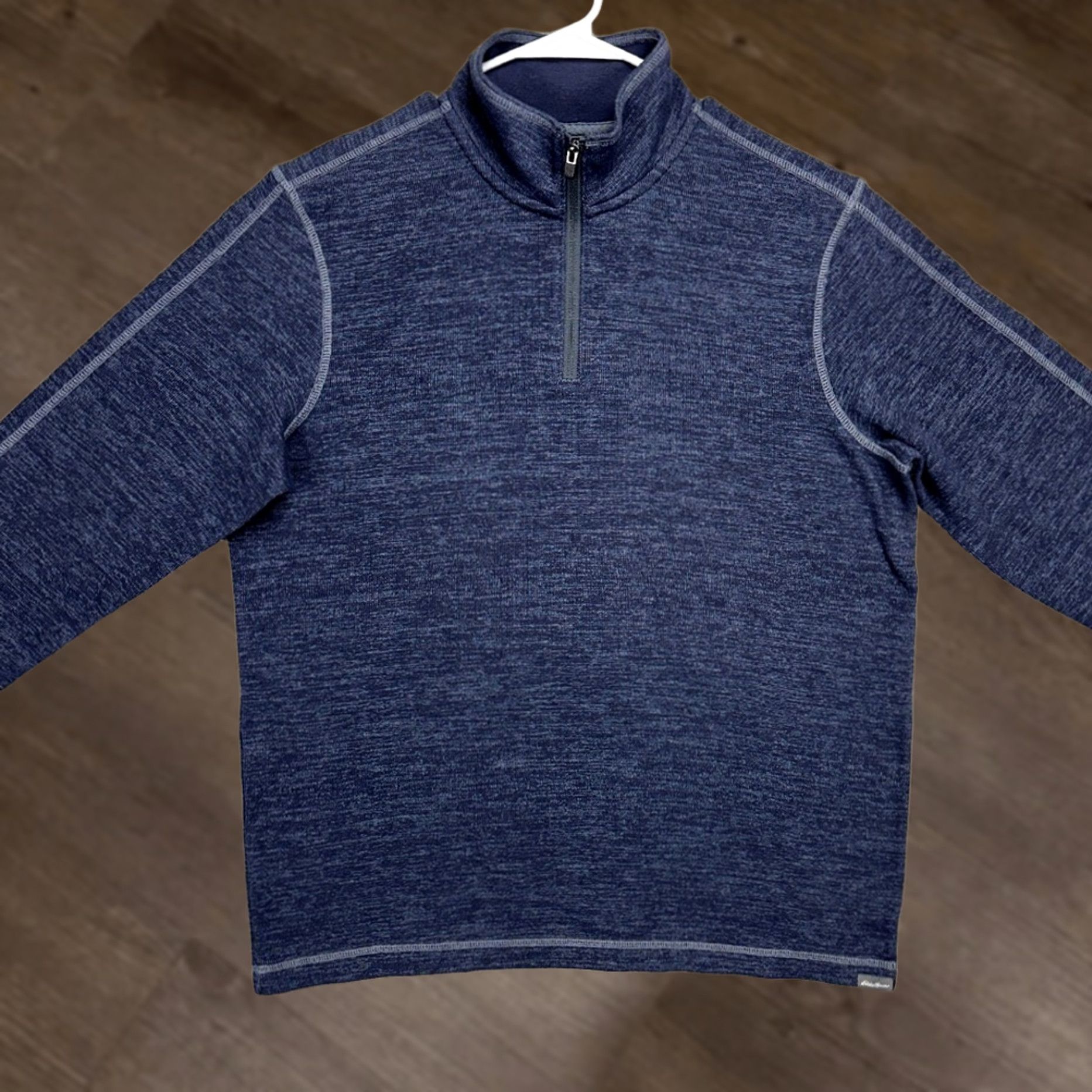 Eddie Bauer Eddie Bauer Pullover Jacket Mens Large Navy Blue 1/4 Zip Long Sleeve Cotton Polyester Fleece Casual Outdoor Size US L / EU 52-54 / 3 - 1 Thumbnail