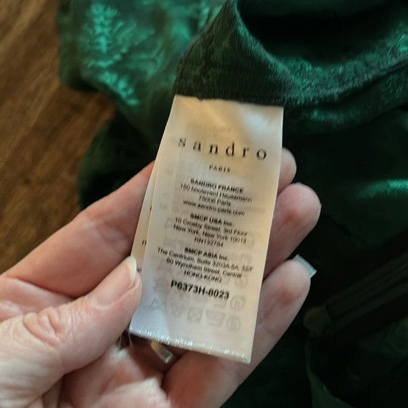 Sandro SANDRO Manon green jacquard romper sz 38 us 6 Size 28" / US 6 / IT 42 - 12 Thumbnail