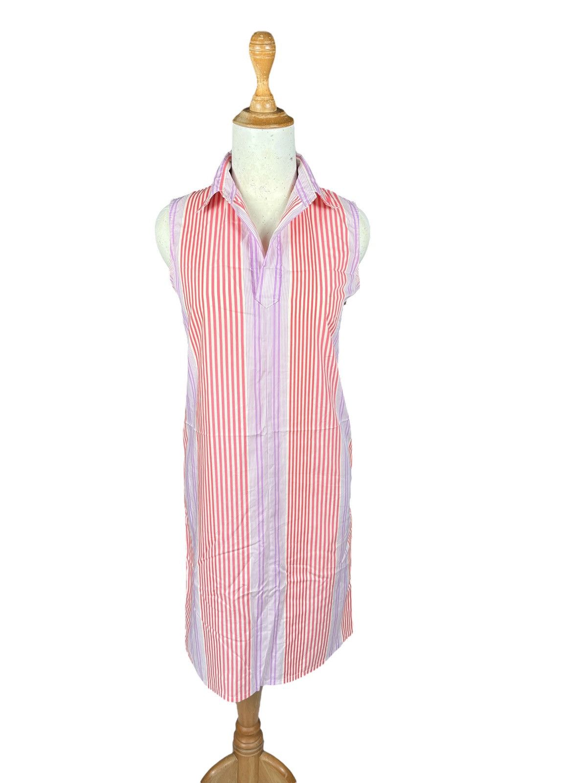 Designer × Japanese Brand Ined Collared Striped Dress Yohji Yamamoto Size XS / US 0-2 / IT 36-38 - 1 Thumbnail