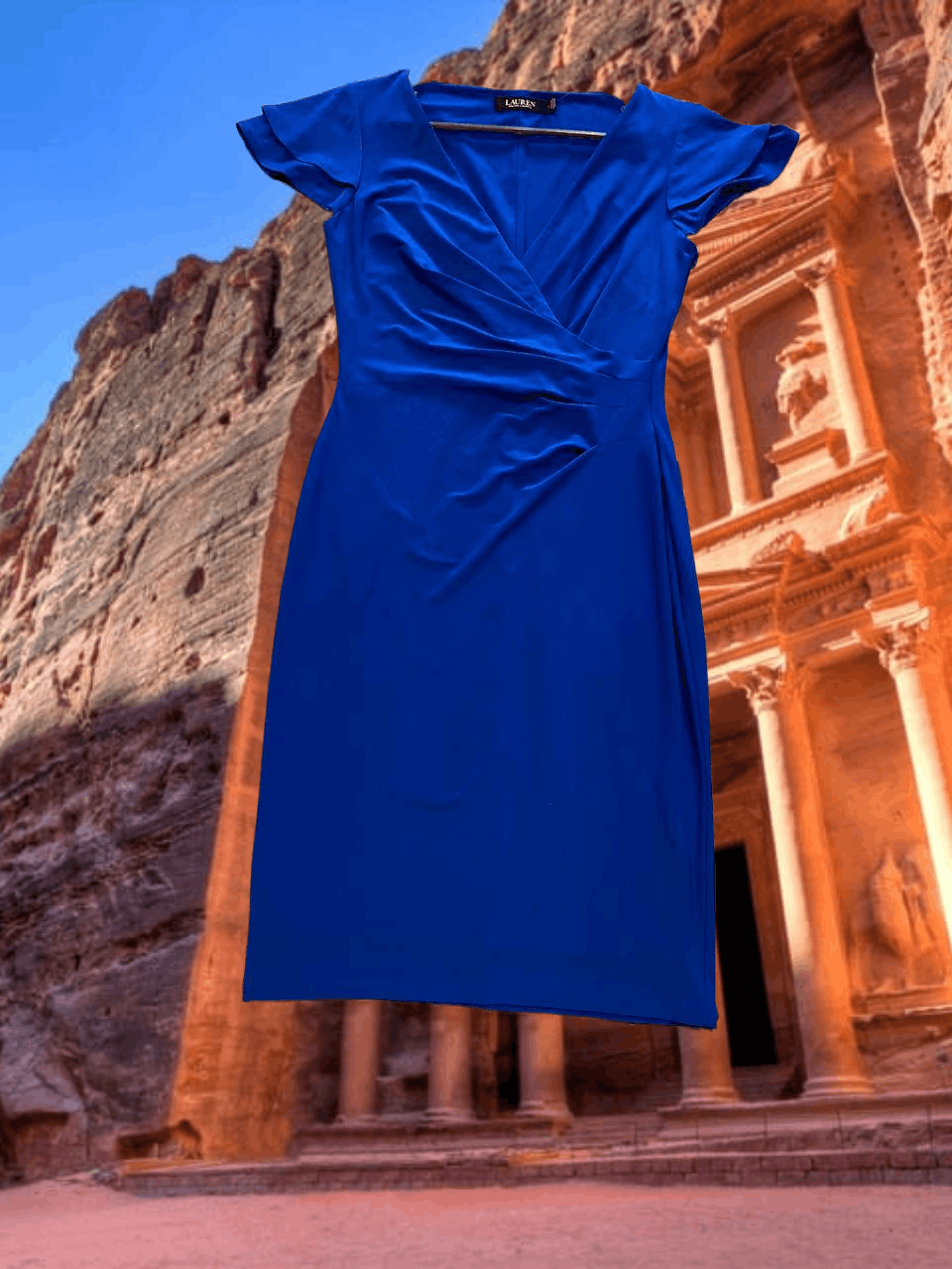 Polo Ralph Lauren Polo Ralph Lauren blue midi Dresses vintage Y2K Size M / US 6-8 / IT 42-44 - 1 Thumbnail