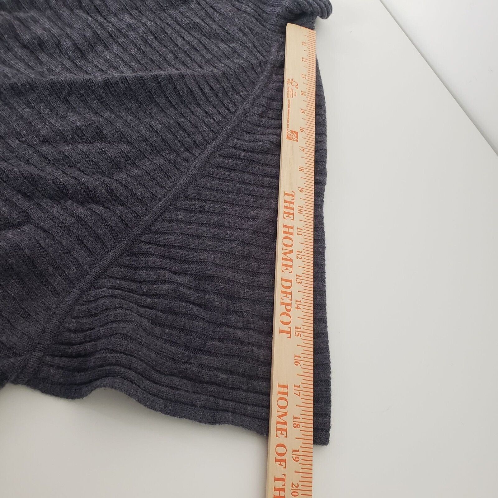 Talbots Talbots Ribbed Cardigan Womens Size XL Gray 100% Merino Wool Size XL / US 12-14 / IT 48-50 - 7 Thumbnail