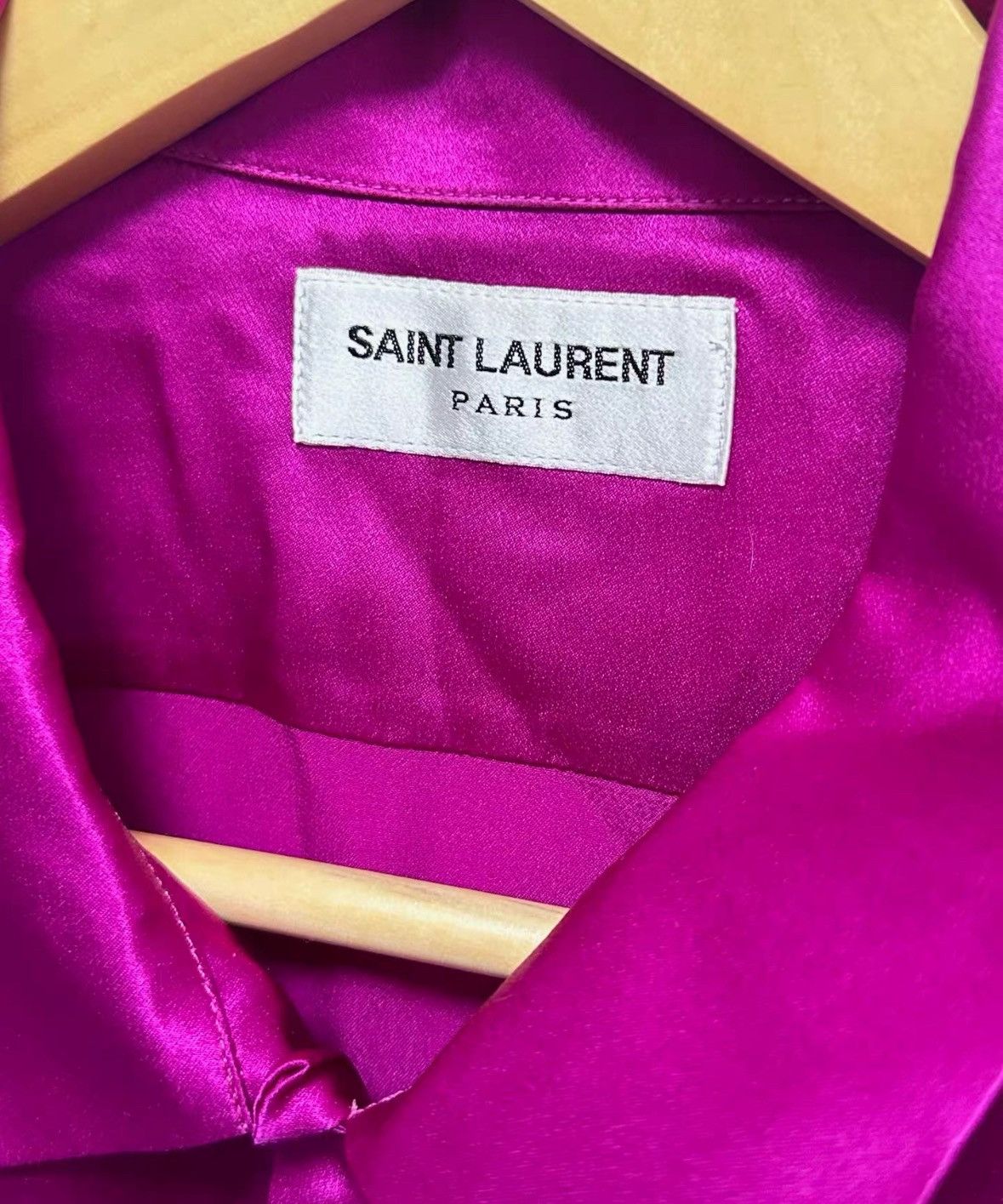 Saint Laurent Paris Saint laurent 22ss silk satin half sleeve shirt Size US M / EU 48-50 / 2 - 3 Thumbnail