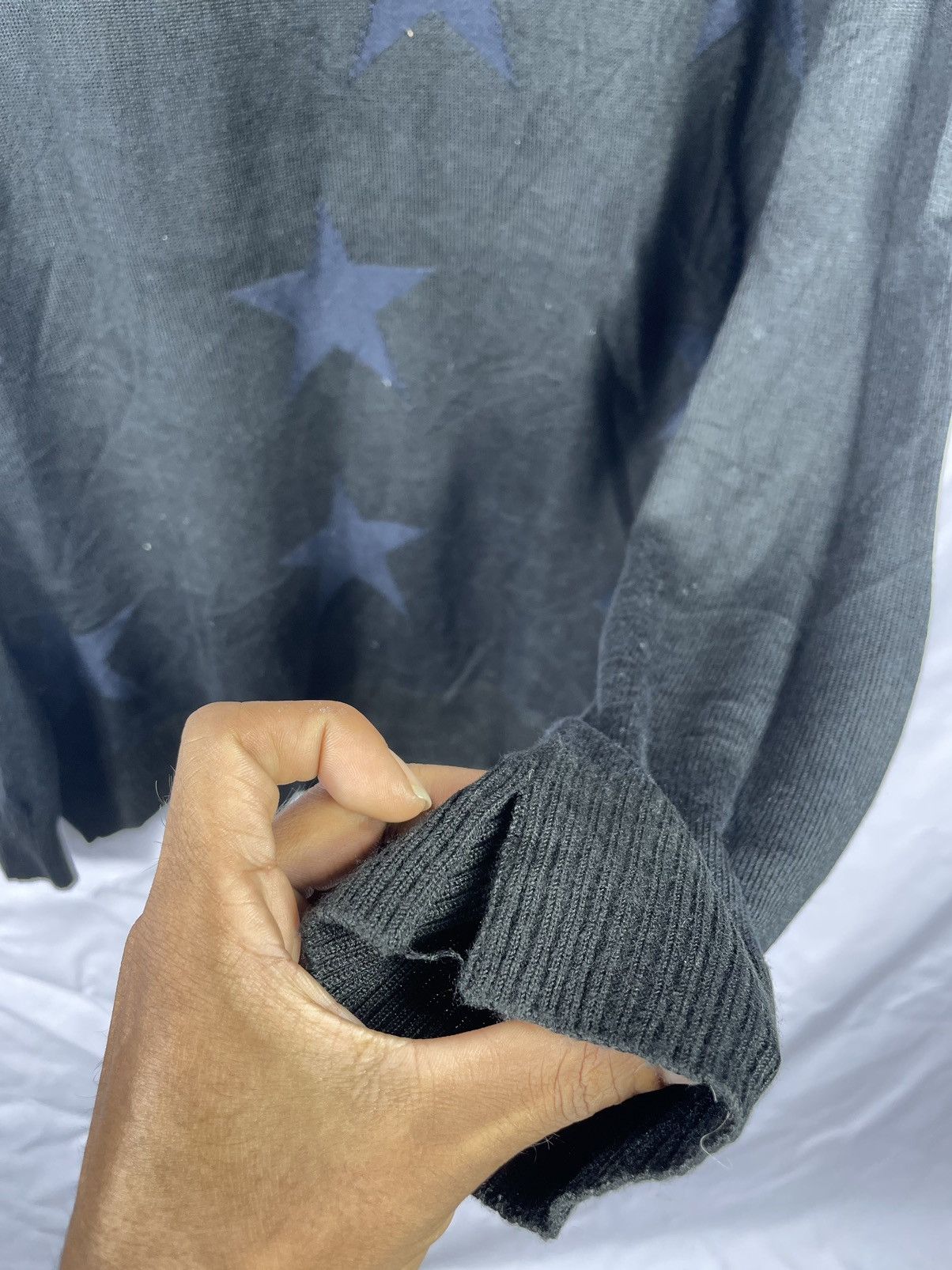 Beauty Beast × Japanese Brand SEMANTIC DESIGN GRUNGE STAR PRINT KNIT Size US L / EU 52-54 / 3 - 7 Thumbnail