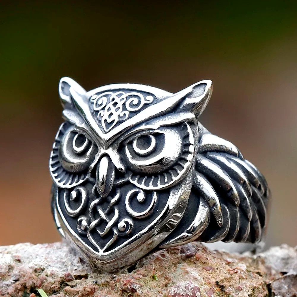 Jewelry Anel Amulet owl Ring Streetwear Jewelry Fashion Gift Size ONE SIZE - 7 Thumbnail