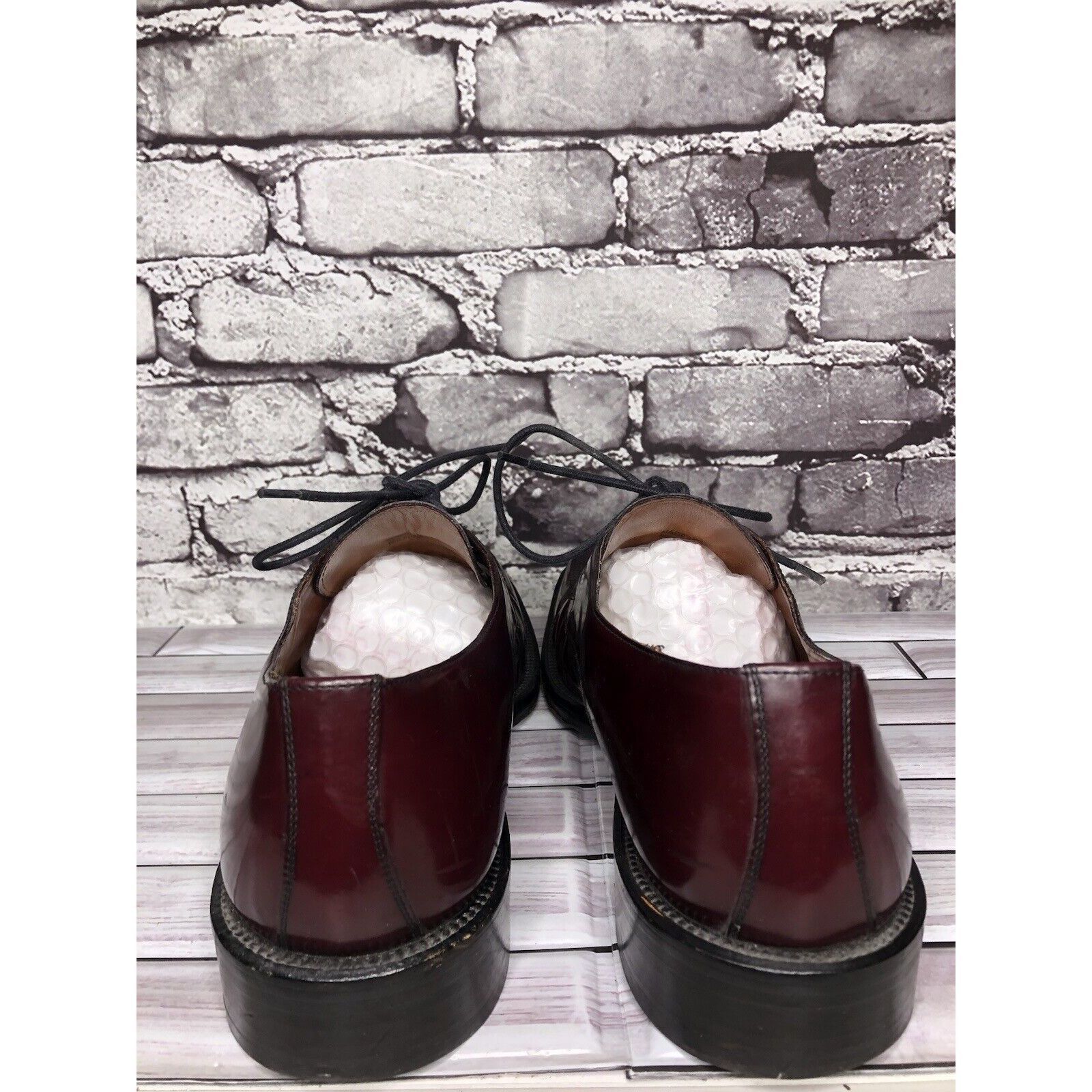 Cole Haan Cole Haan Burgundy Leather Square Toe Oxfords Dress Shoes Me Size US 11 / EU 44 - 8 Thumbnail