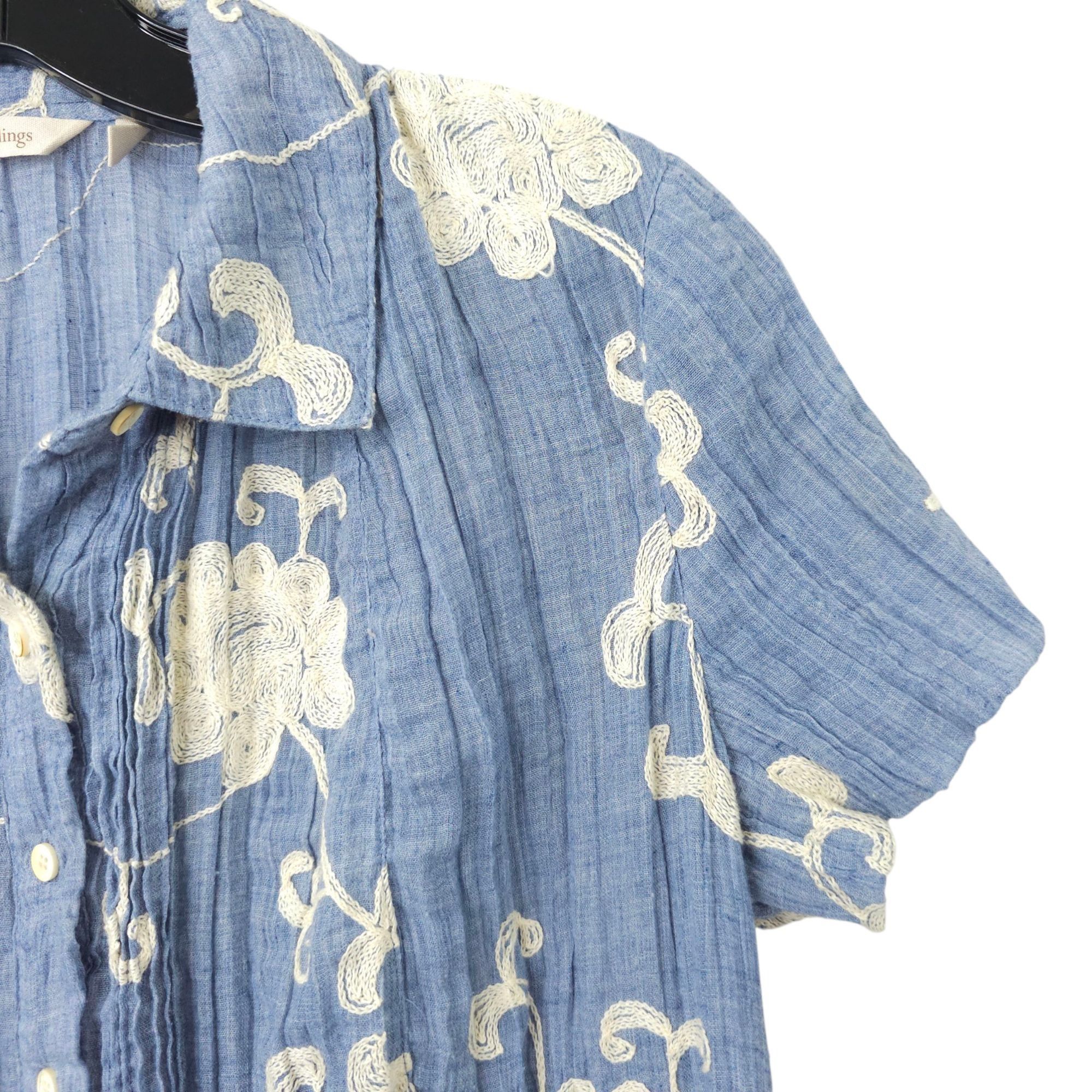 Soft Surroundings Soft Surroundings Pleated Floral Top Womens XS Embroidered Size XS / US 0-2 / IT 36-38 - 12 Thumbnail