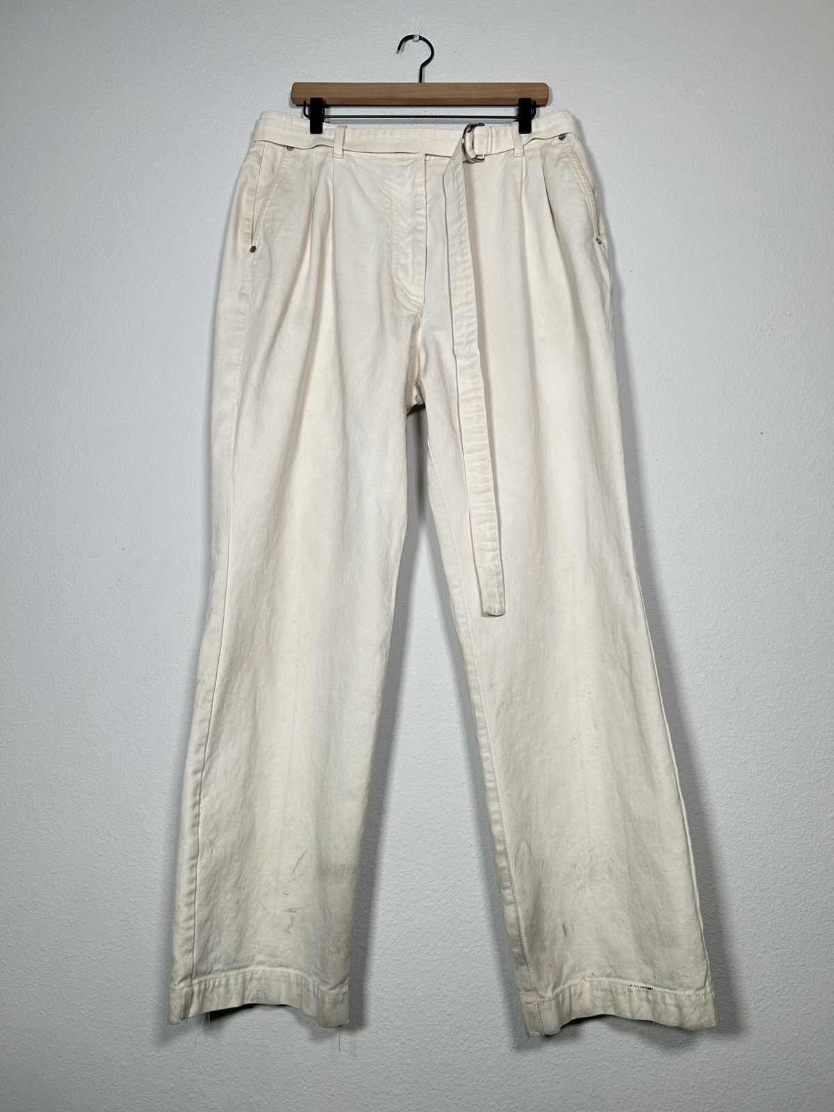 Peter Do SS22 Pleated Belted Oversized Jeans Size US 34 / EU 50 - 1 Thumbnail