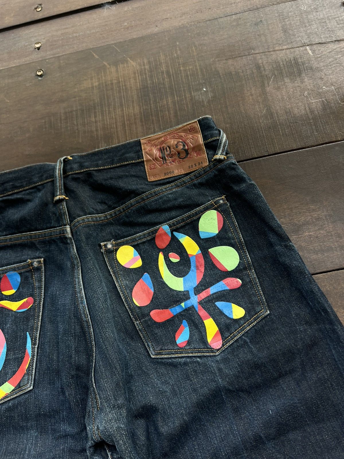 Evisu EVISU RARE DENIM BAGGY JEANS Y2K HANDPAINTED LOT N3 Size US 32 / EU 48 - 4 Thumbnail