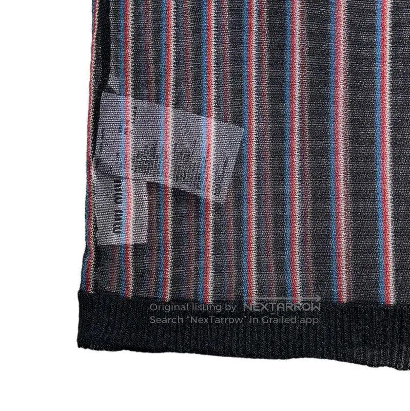 Miu Miu Miu Miu Multi-Striped Sleeveless Polo Shirt . Size M / US 6-8 / IT 42-44 - 4 Thumbnail
