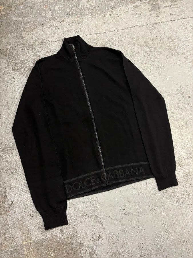 Dolce & Gabbana AW2005 Dolce & Gabbana Black Wool Zip-Up Sweater Size US M / EU 48-50 / 2 - 4 Thumbnail
