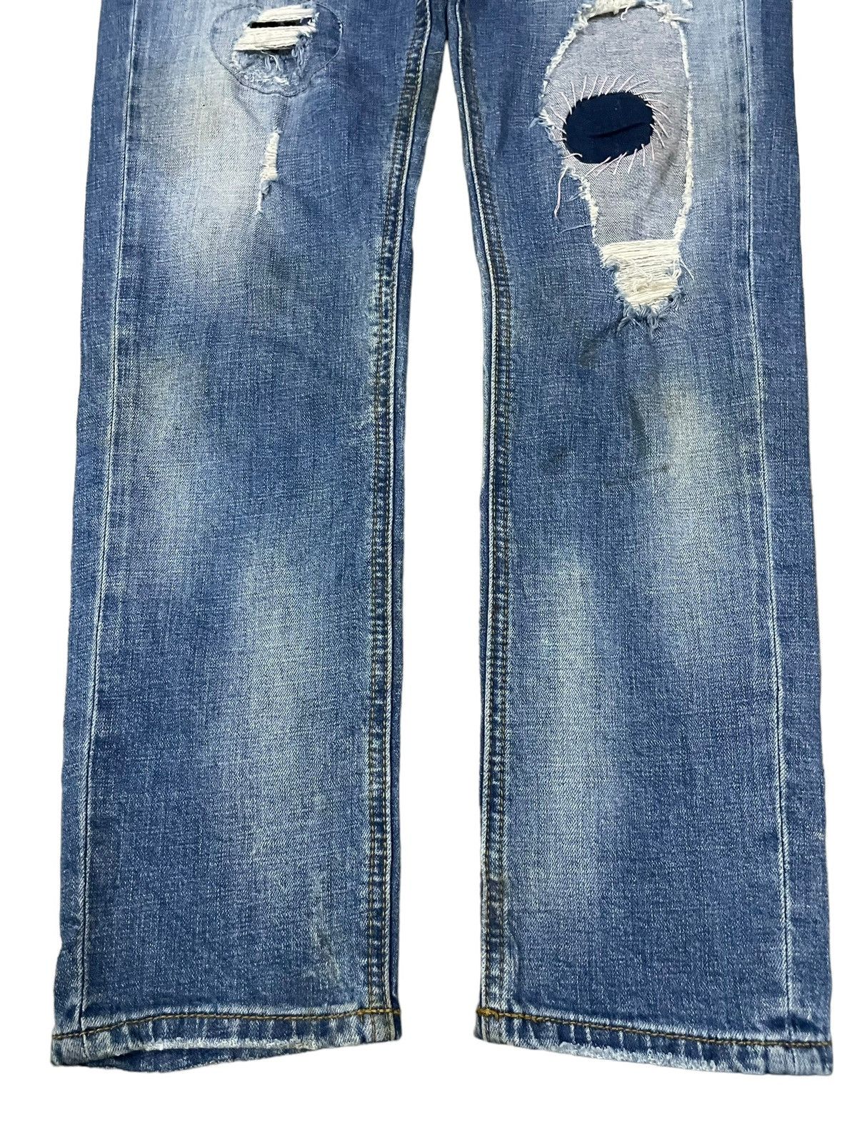 If Six Was Nine Vintage Japanese Denim Paint Splatter Sick Distressed Jeans Size 31" - 11 Thumbnail