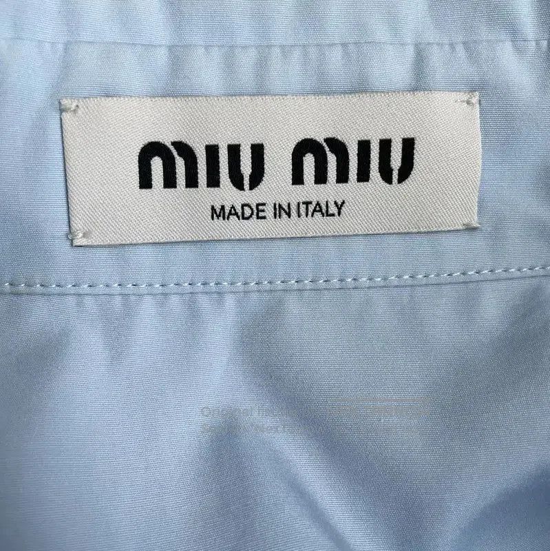 Miu Miu Miu Miu Light Blue Cotton Blouse for Women . Size M / US 6-8 / IT 42-44 - 4 Thumbnail
