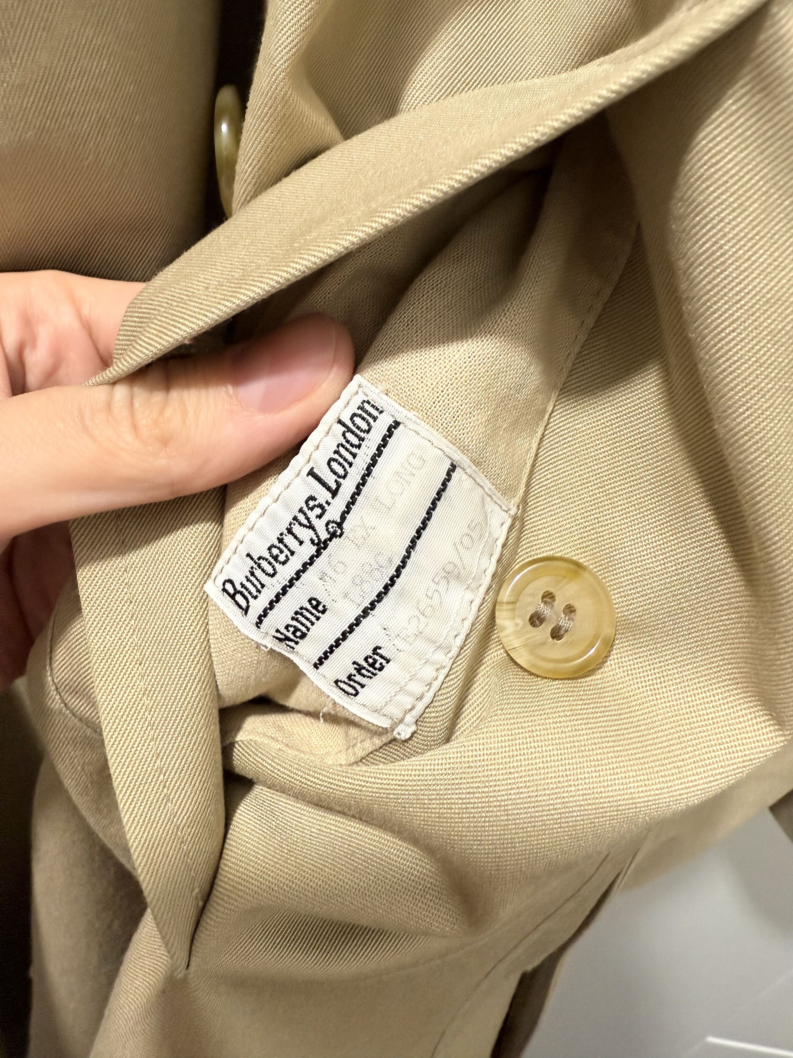 Burberry Women's Vintage Burberry Beige Wool Lined Long Trench Coat Size XL / US 12-14 / IT 48-50 - 10 Thumbnail