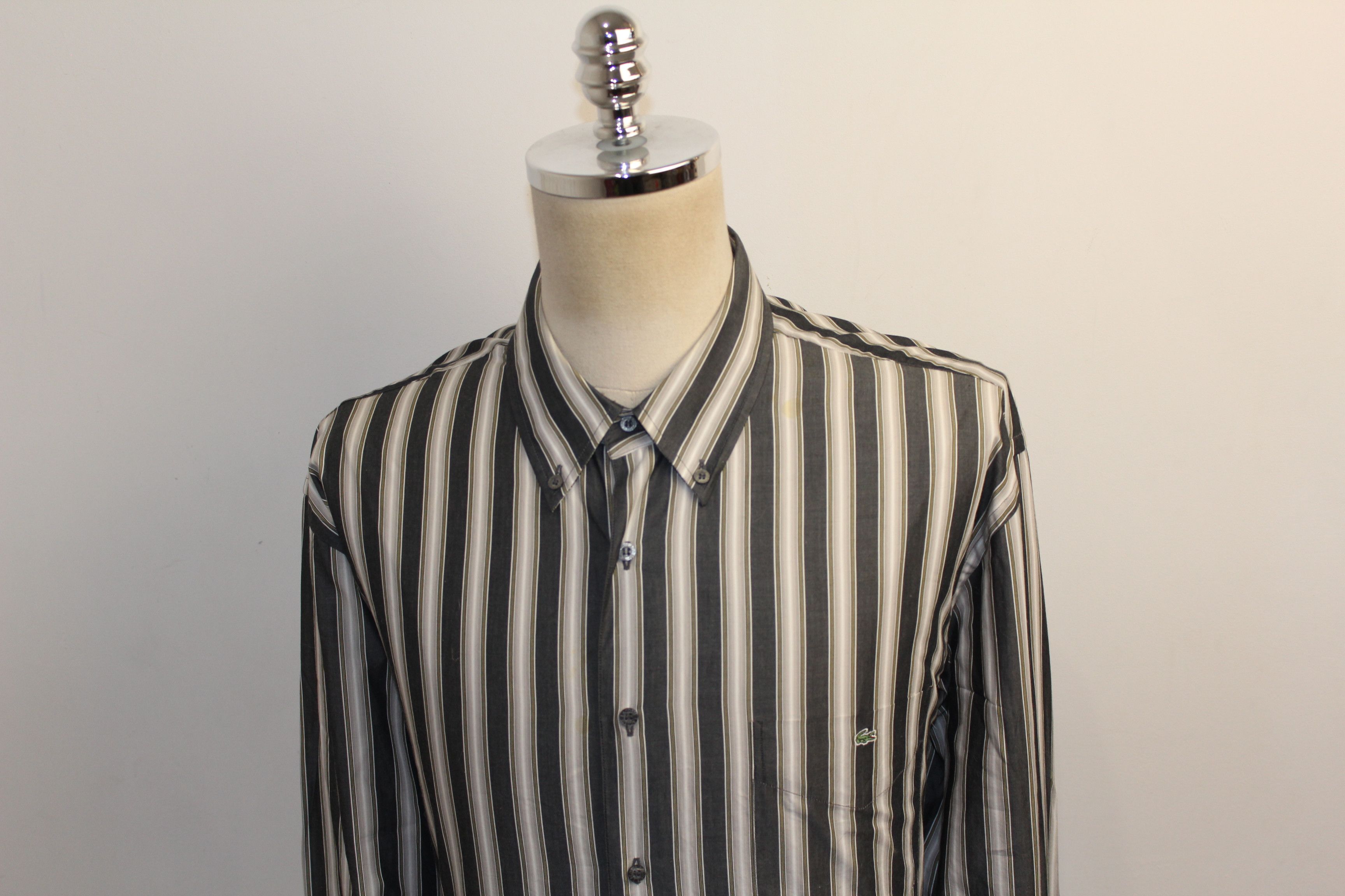 Lacoste Mens LACOSTE Long Sleeve Striped Shirt Top Size 2XL Size US XXL / EU 58 / 5 - 4 Thumbnail