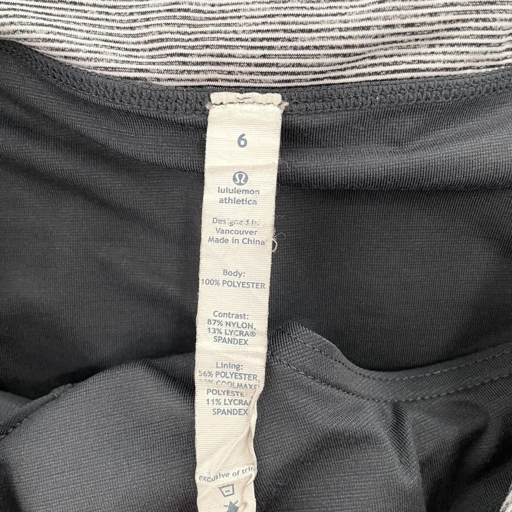 Lululemon Lululemon Shorts Womens 6 Gray Pink Lined Pockets Stretch Logo Ladies 6 Size 28" / US 6 / IT 42 - 7 Thumbnail