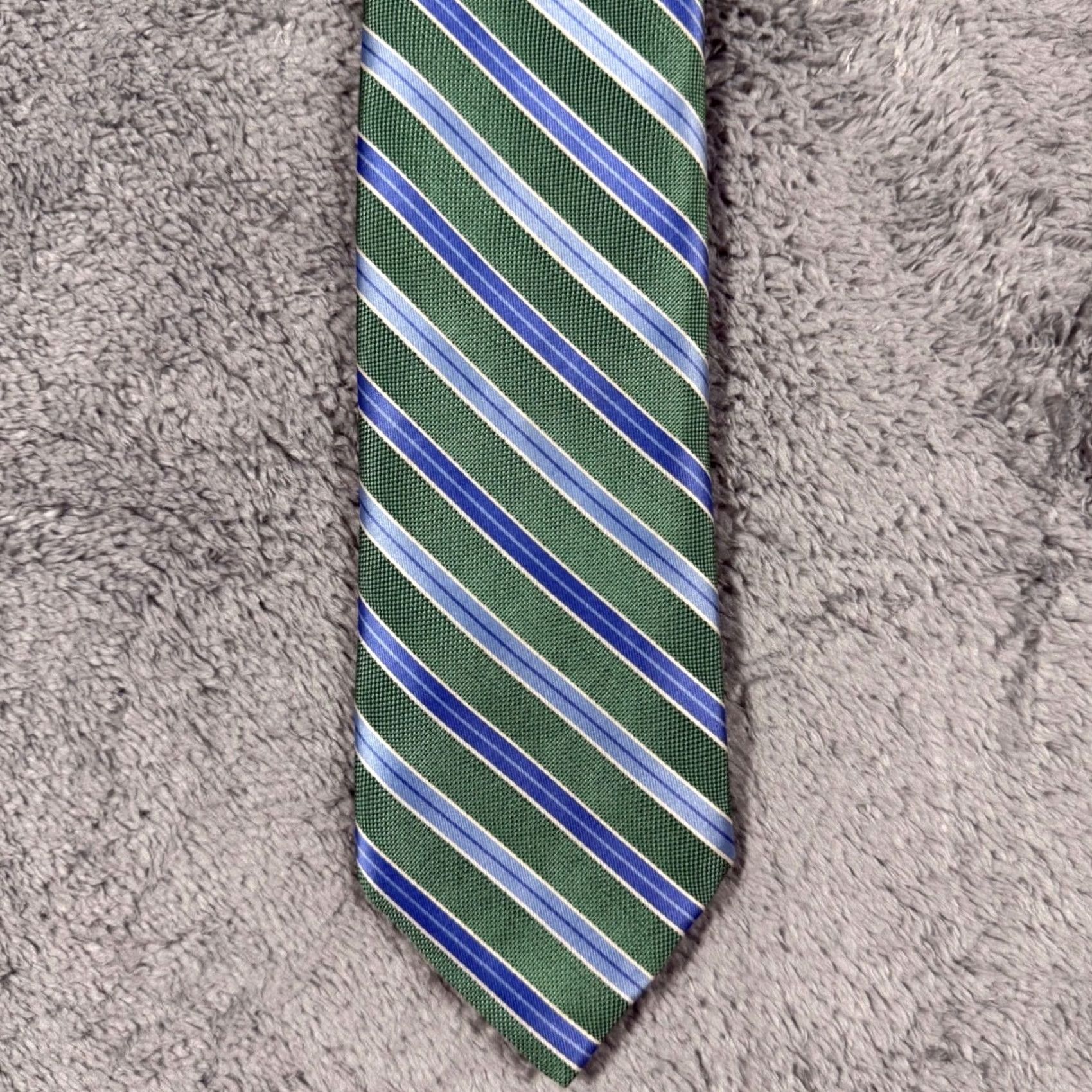 Brooks Brothers Brooks Brothers Multicolor Striped Silk Green Tie Mens One Size Size ONE SIZE - 2 Thumbnail