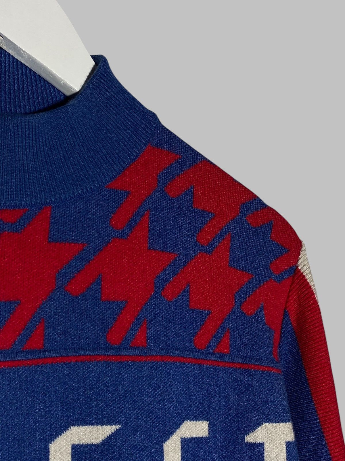 JET SET Jet Set St. Moritz Houndstooth Pattern Mock Neck Sweater Size US M / EU 48-50 / 2 - 12 Thumbnail