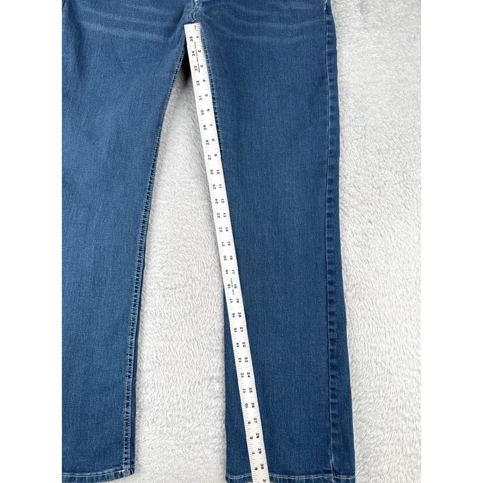 Denime Women Jeans Bootcut Denim 34x31 Mid Rise Blue Embroidered Feathers 34 Waist 34 Inseam Cotton Blend Cowboy Southwestern Casual Mens? Size 24" / US 00 / IT 34 - 7 Thumbnail