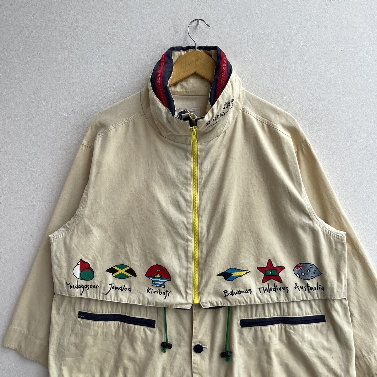 Jean Charles De Castelbajac JCDC Yacht Fleet Embroidered Anorak Global Flag Travel Jckt Size US L / EU 52-54 / 3 - 4 Thumbnail