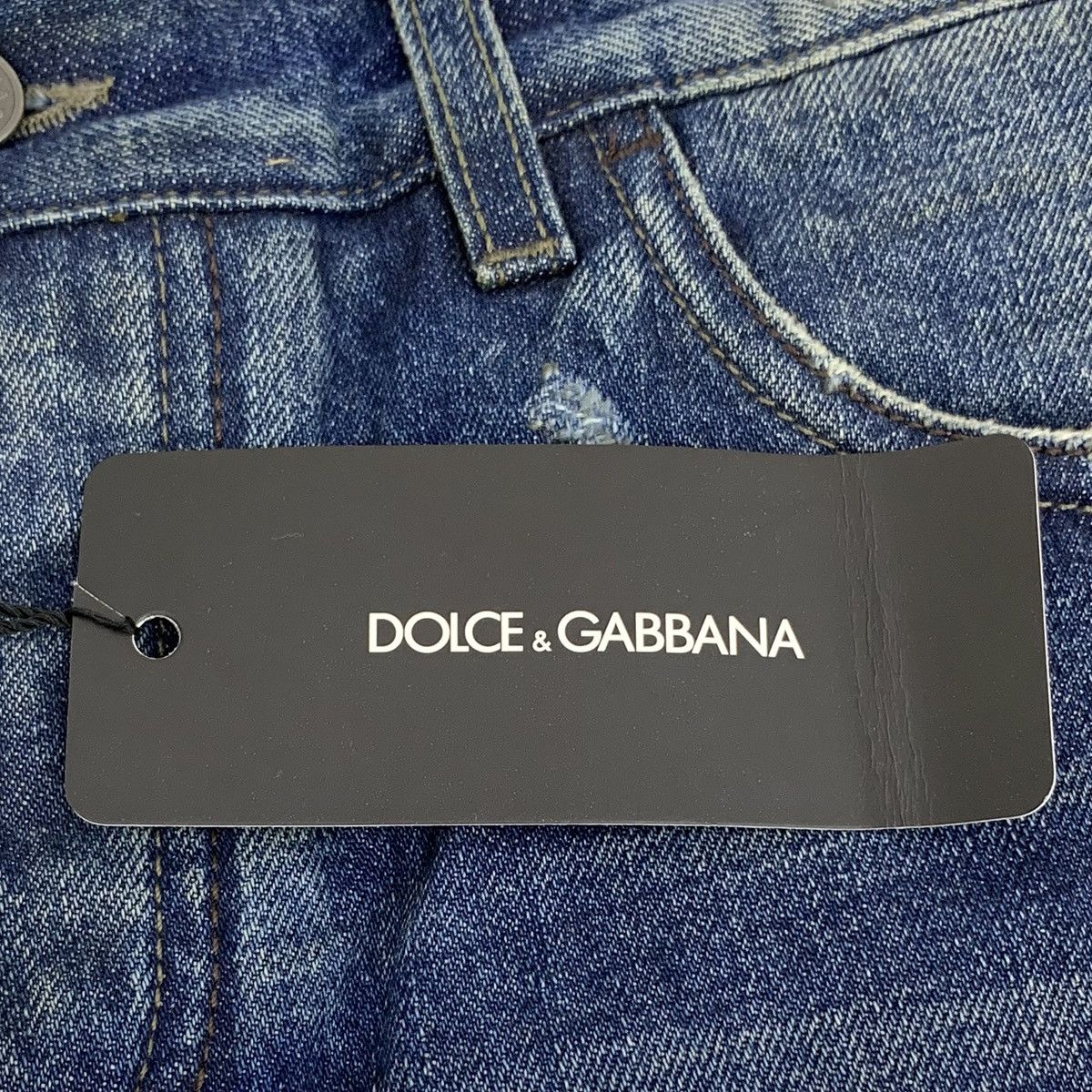 Dolce & Gabbana Dolce & Gabbana Blue Washed Distressed Denim Pants K26WX Size US 34 / EU 50 - 7 Thumbnail
