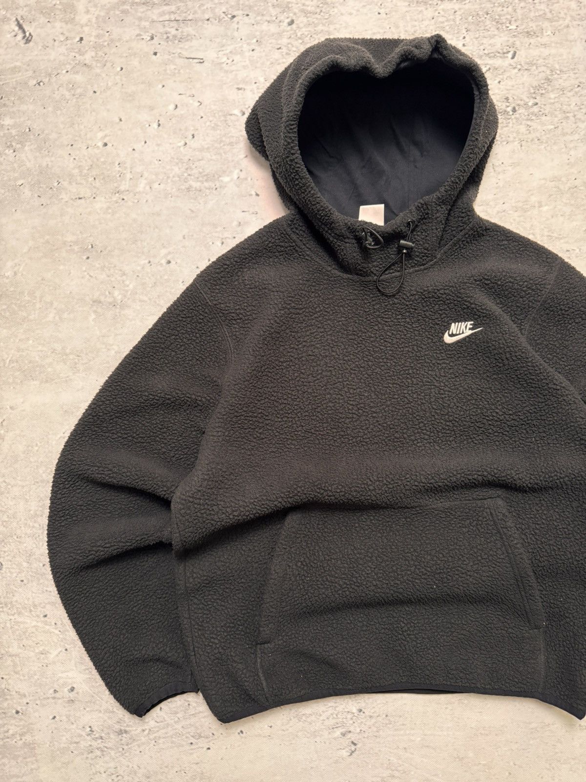 Nike × Vintage NIKE TEDDY FLEECE VINTAGE CENTER LOGO OVERSIZE BOXY HOODIE Size US M / EU 48-50 / 2 - 3 Thumbnail
