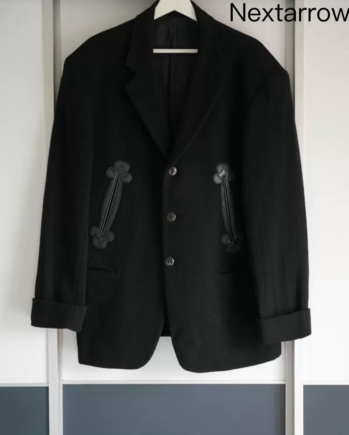 Yohji Yamamoto Yohji Yamamoto 88aw Leather Flower Suit 2412-Nextarrow Size US S / EU 44-46 / 1 - 1 Thumbnail