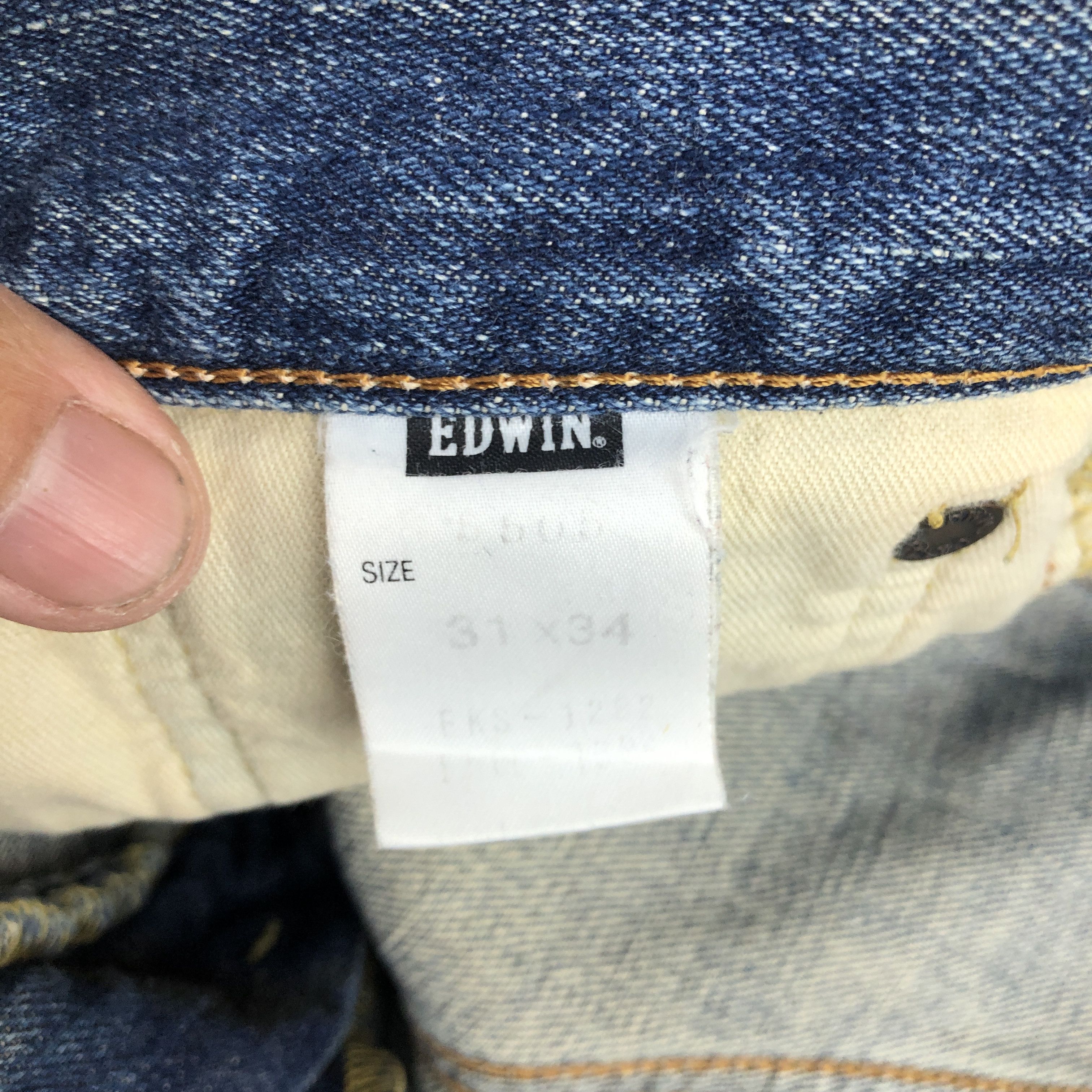 Japanese Brand Vintage Edwin 505x Selvedge Jeans 90s Mud Wash Faded Denim Size US 30 / EU 46 - 8 Thumbnail