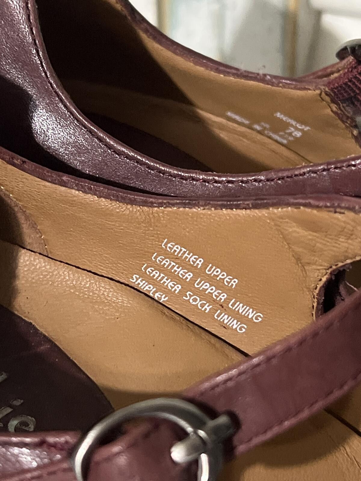 Other Earthies Shipley Merlot Leather Mary Jane Heels Size 7.5 Size US 7 / IT 37 - 2 Thumbnail