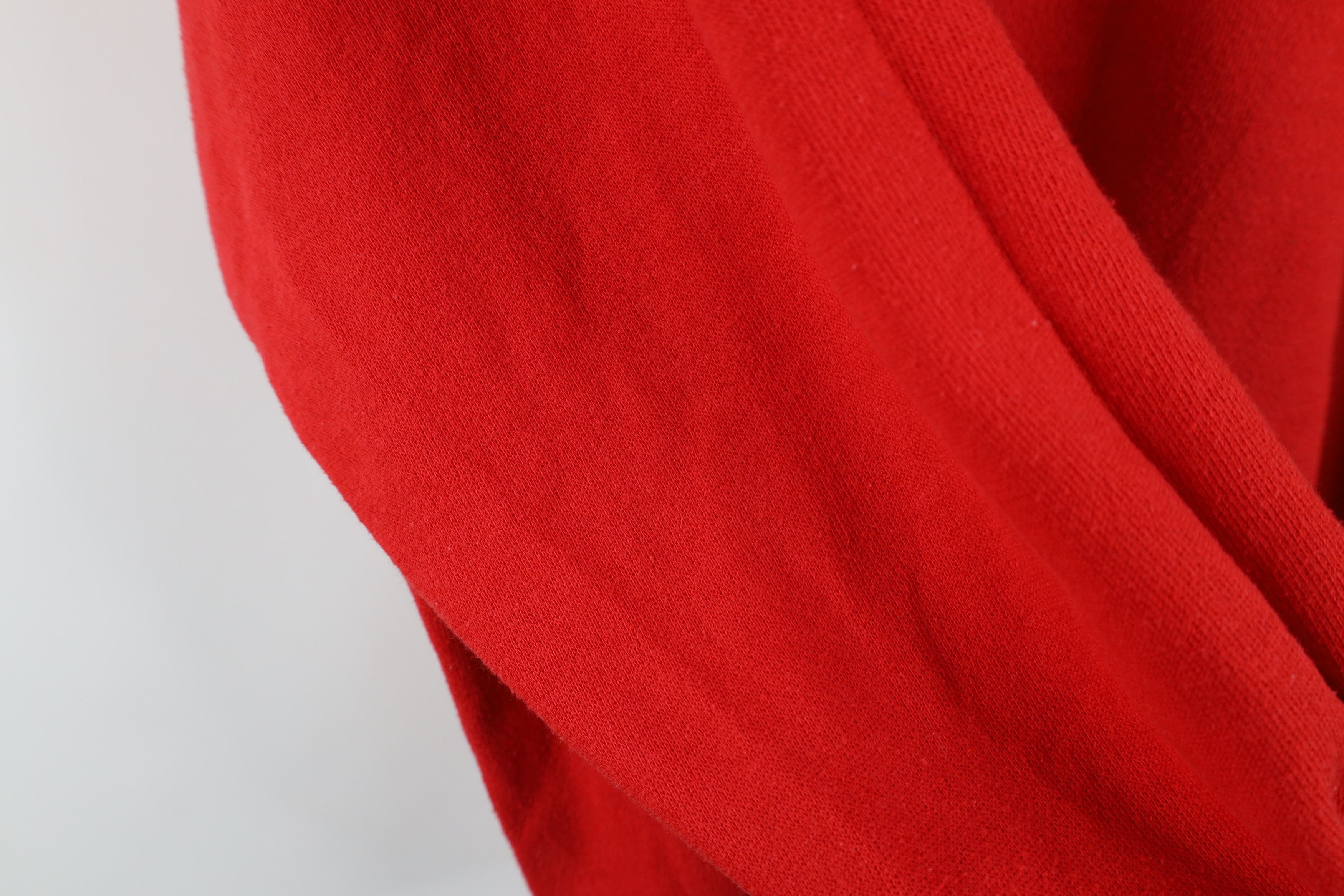 Vintage Vintage 70s Streetwear Blank Raglan Sweatshirt Red USA Size L / US 10 / IT 46 - 8 Thumbnail