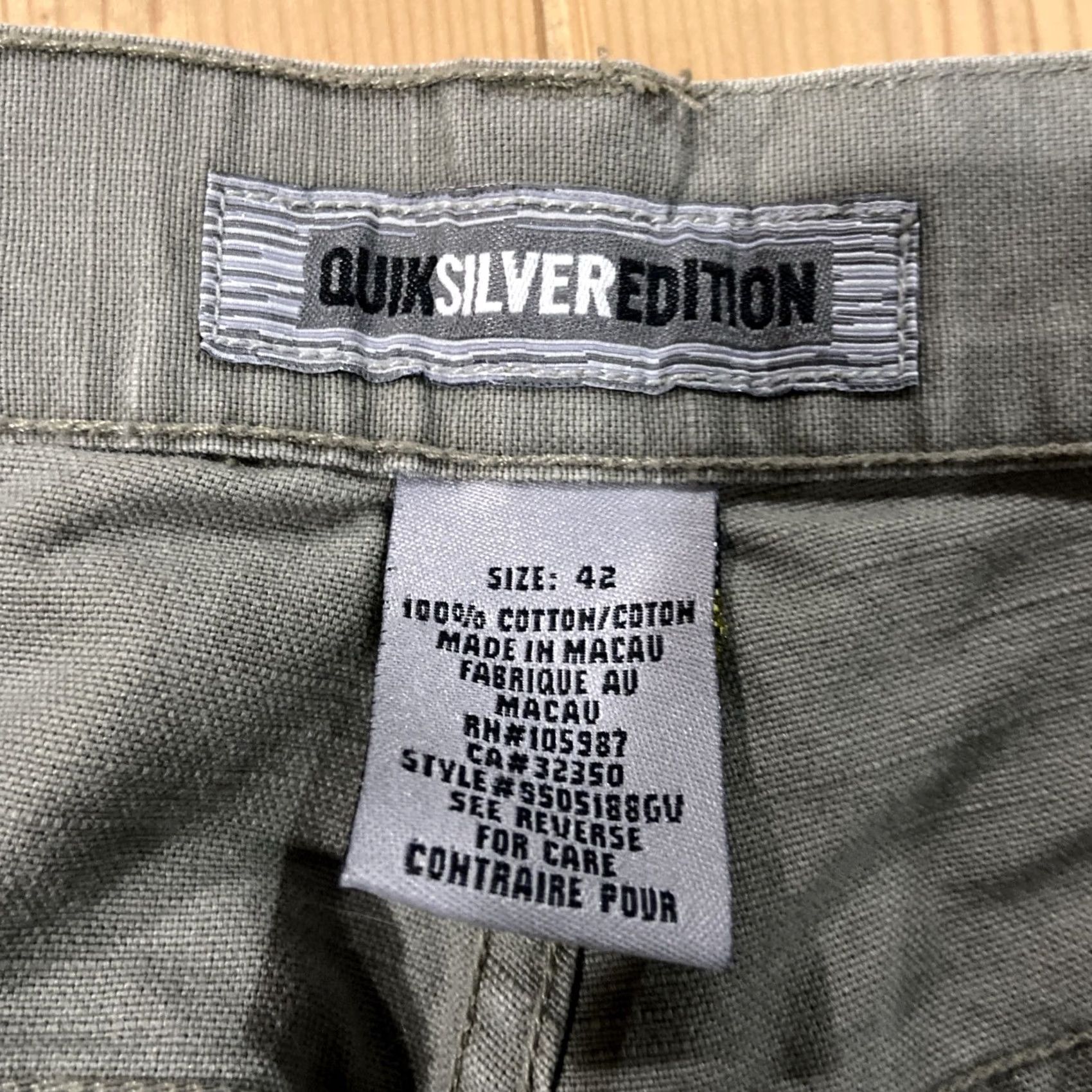 Quiksilver Quiksilver Edition QSE 42 Olive Green Baggy Pen Pocket Pants Corduroy 5-Pocket Men Regular Inseam 30 Size US 42 / EU 58 - 2 Thumbnail