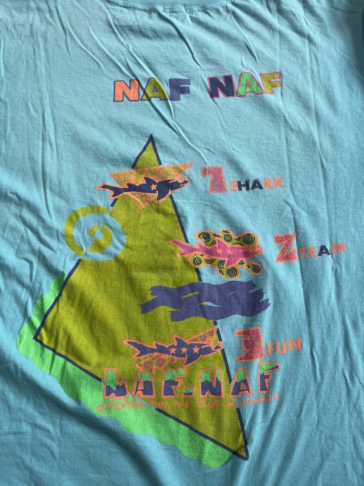 Vintage VINTAGE 80s NAF NAF Paris Surf Hawaii Graphic T-Shirt Size US XL / EU 56 / 4 - 6 Thumbnail