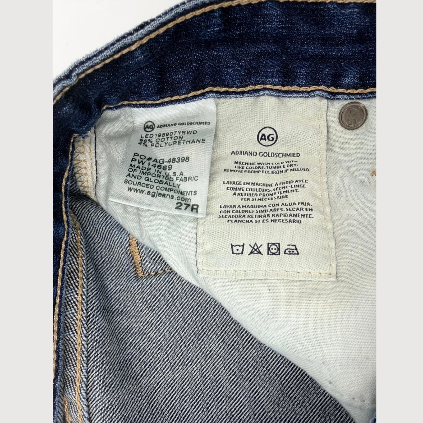 AG Adriano Goldschmied AG Adriano Goldschmied Faye Mid Rise Cigarette Jeans 27 Size 27" / US 4 / IT 40 - 4 Thumbnail