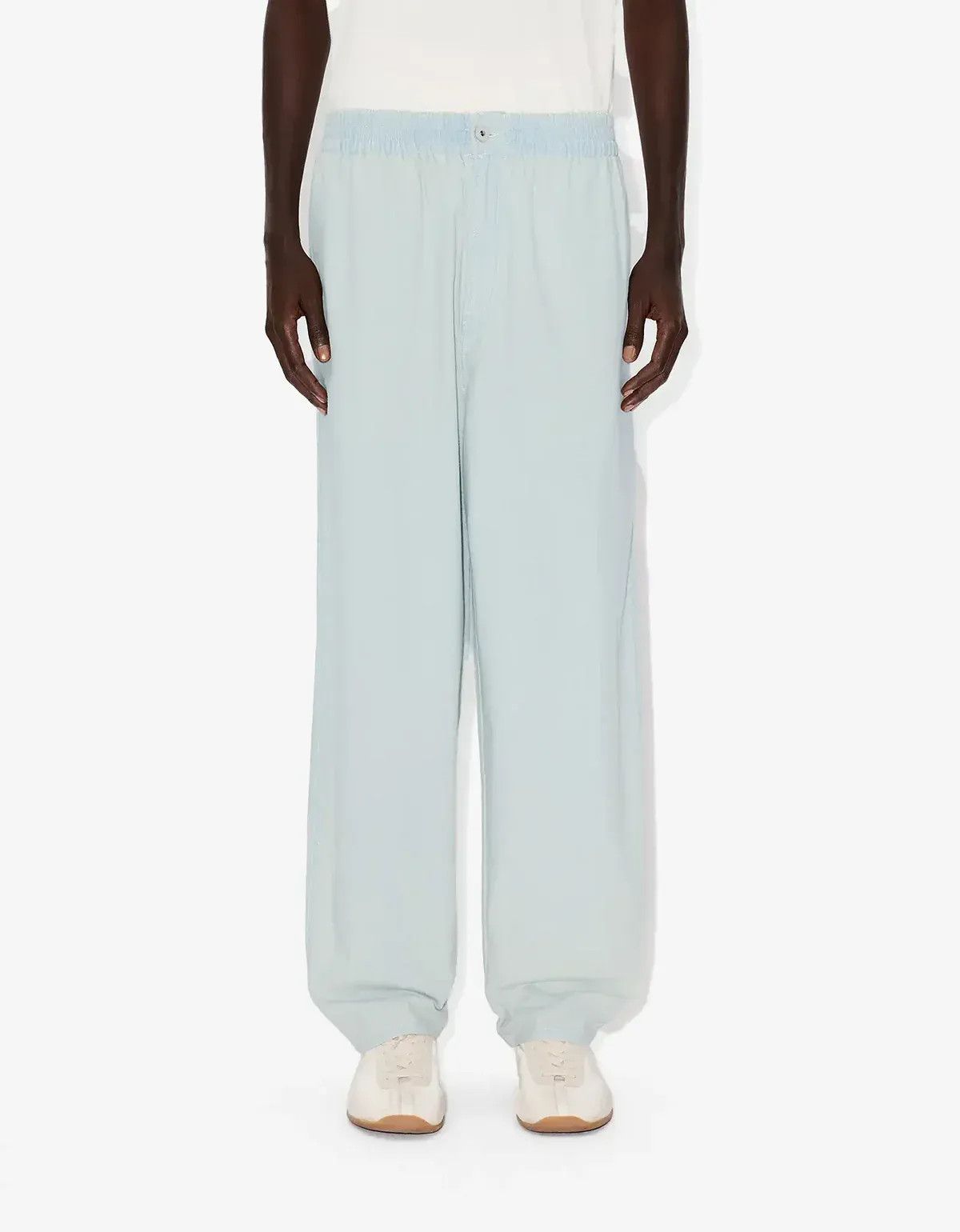 Kenzo Kenzo Blue Stone Bleach Chambray Jog Pants Size US 30 / EU 46 - 2 Thumbnail