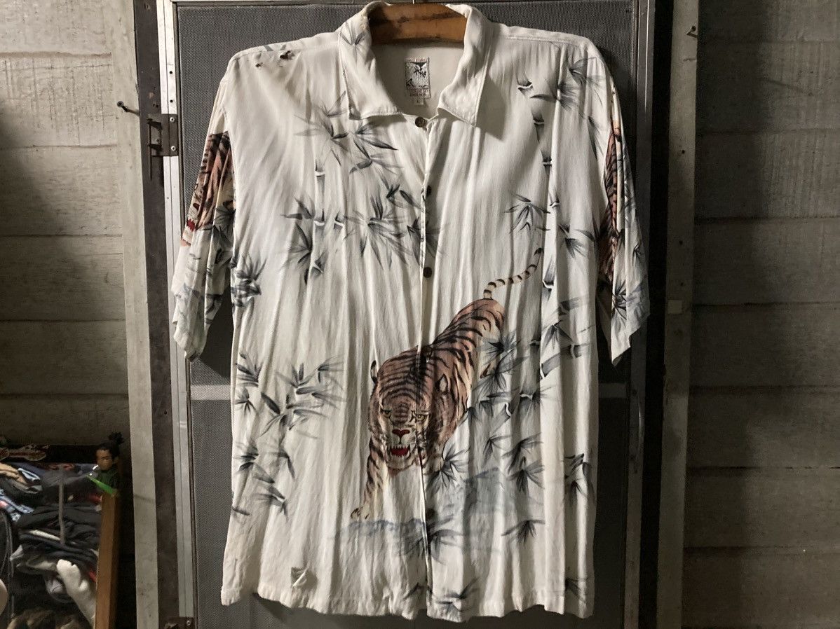 Japanese Brand × Vintage Vintage Hawaii Jungle Sturm Bottom Shirt Size US L / EU 52-54 / 3 - 2 Thumbnail