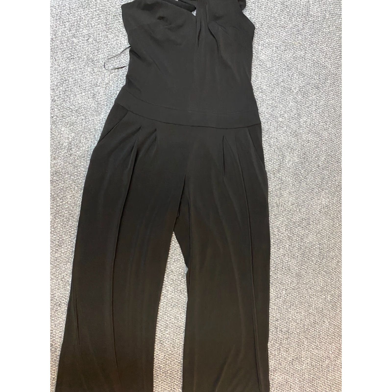 Vintage Donna Ricco Womens Romper 6 black Crocheted Polyester Casual Stretch 29in Inseam Pants Regular Womens Girls Size 28" / US 6 / IT 42 - 2 Thumbnail