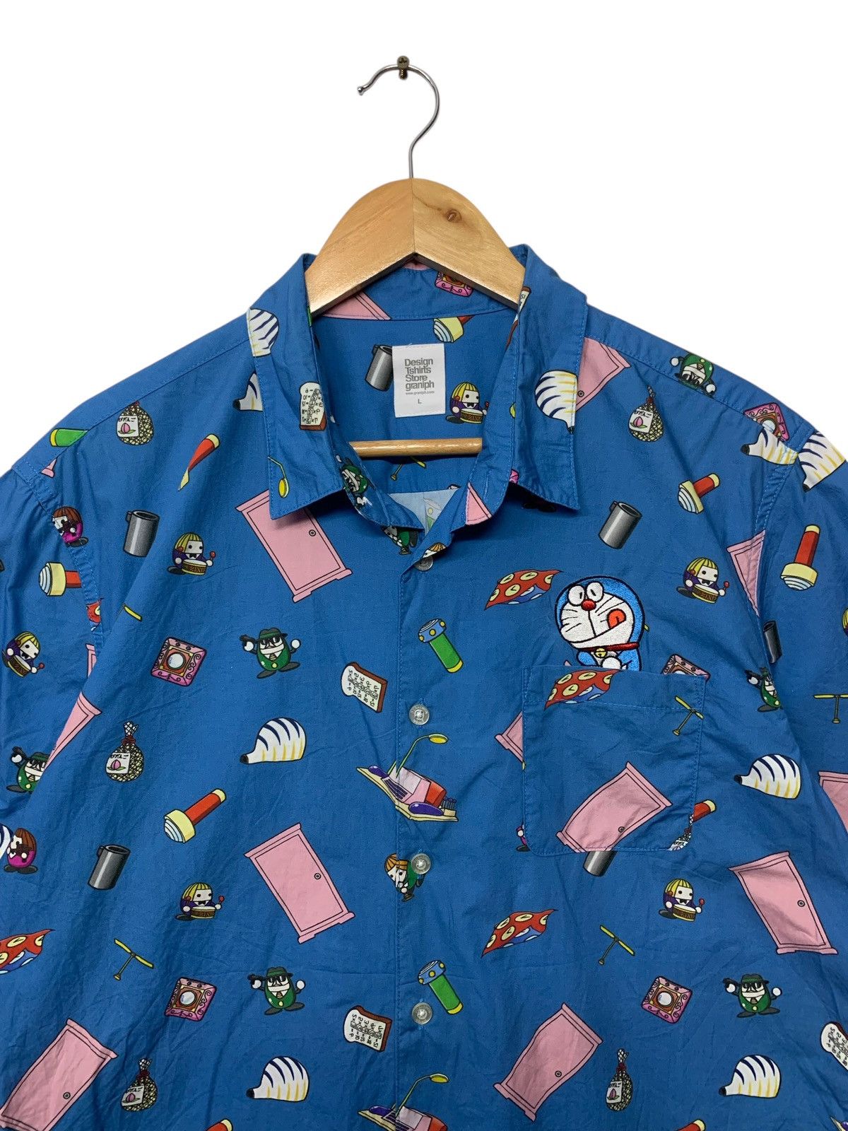 Cartoon Network Rare Cartoon Network Doraemon Fullprint Button Ups Shirt Size US L / EU 52-54 / 3 - 4 Thumbnail