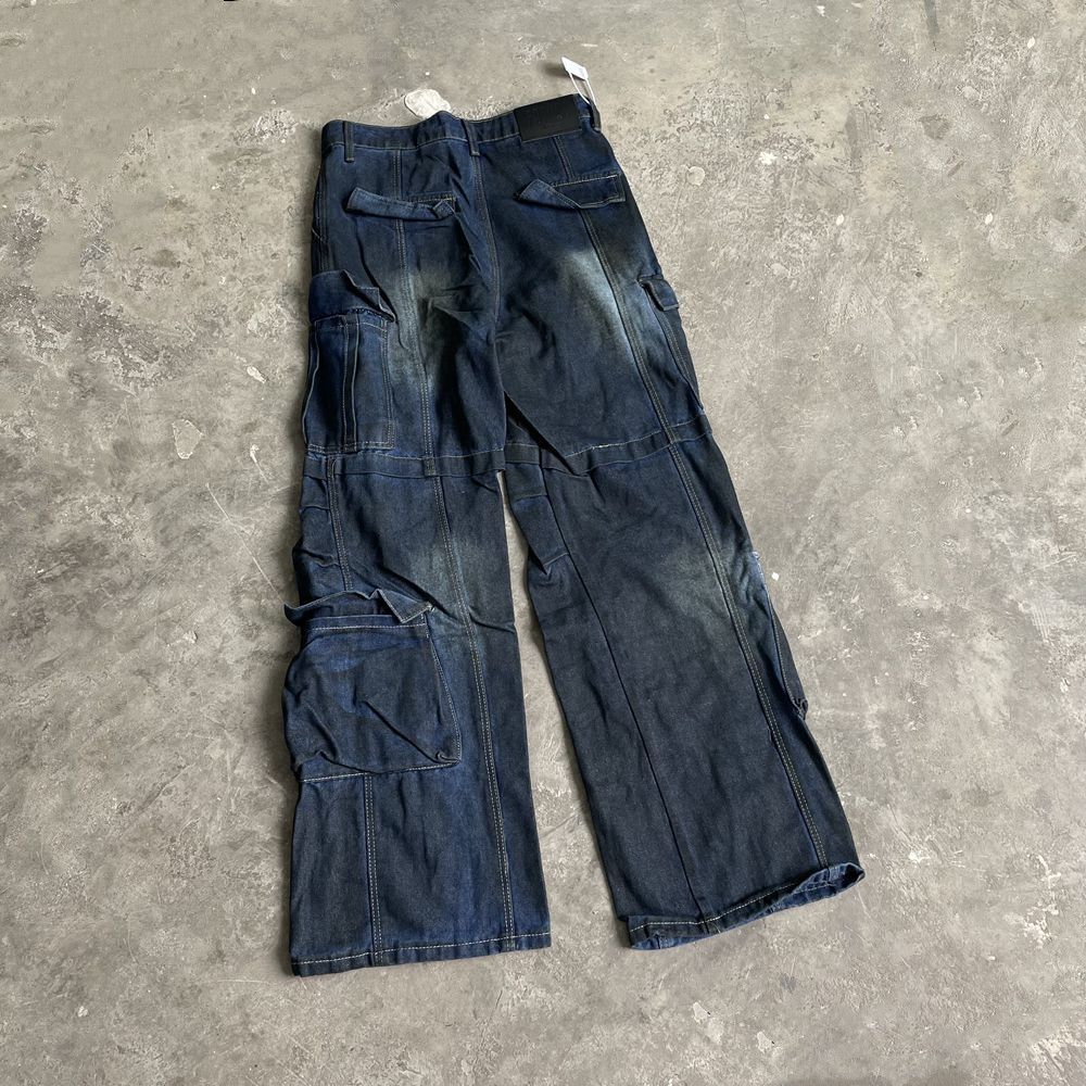 Japanese Brand Custom Dirty Cargo Denim Size US 29 - 5 Thumbnail