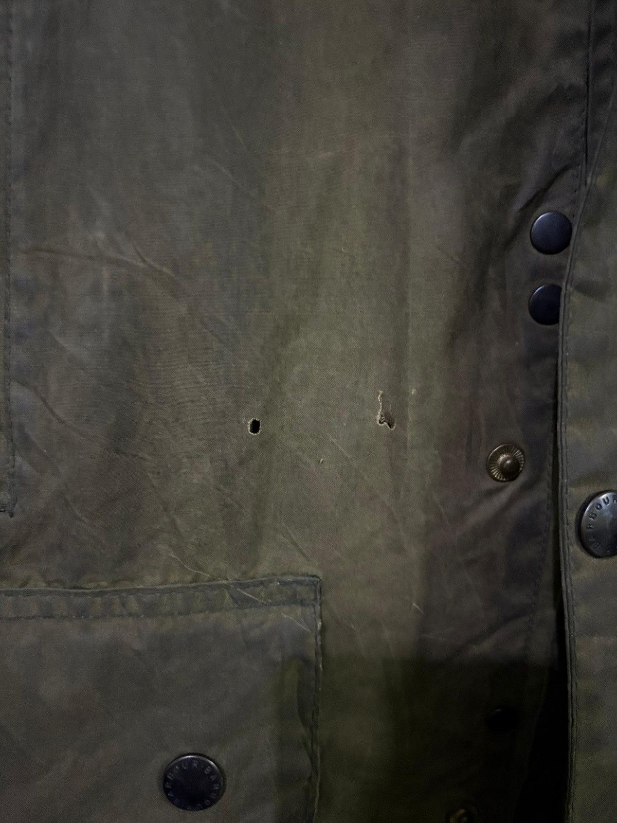 Barbour VTG 90's Barbour Border Cotton Waxed Jacket Hunting Jacket Size US L / EU 52-54 / 3 - 14 Thumbnail